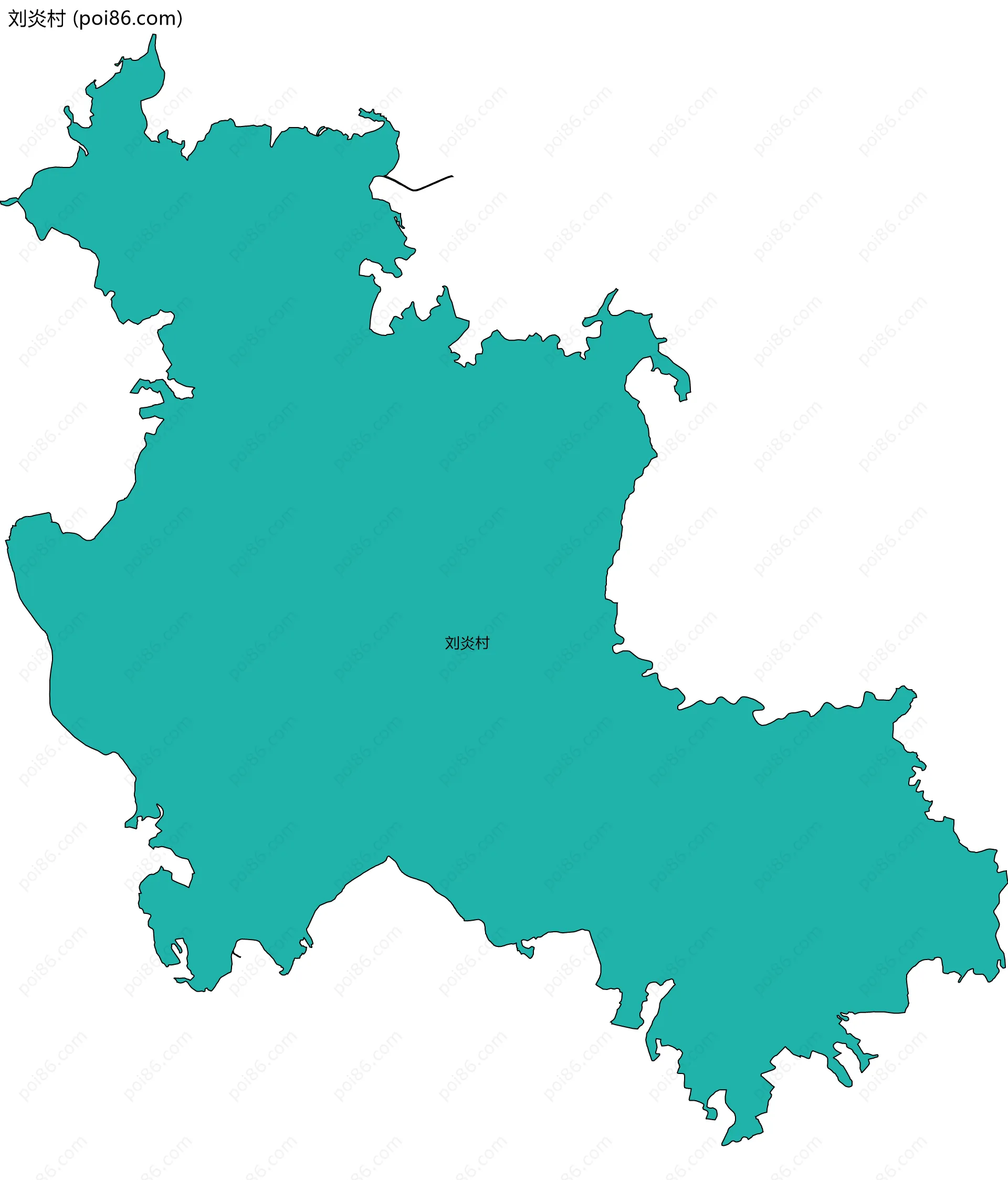 刘炎村边界地图