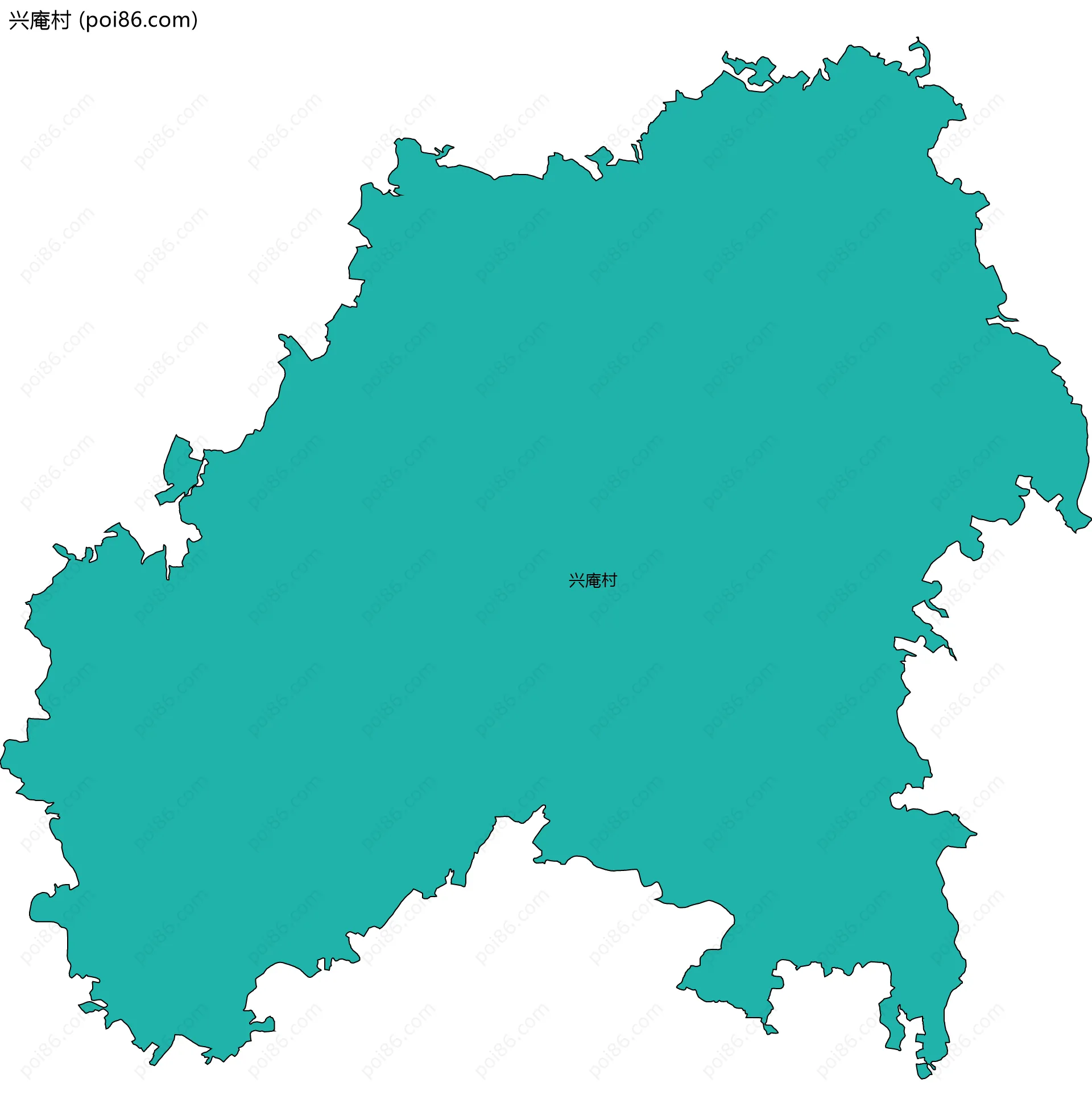 兴庵村边界地图