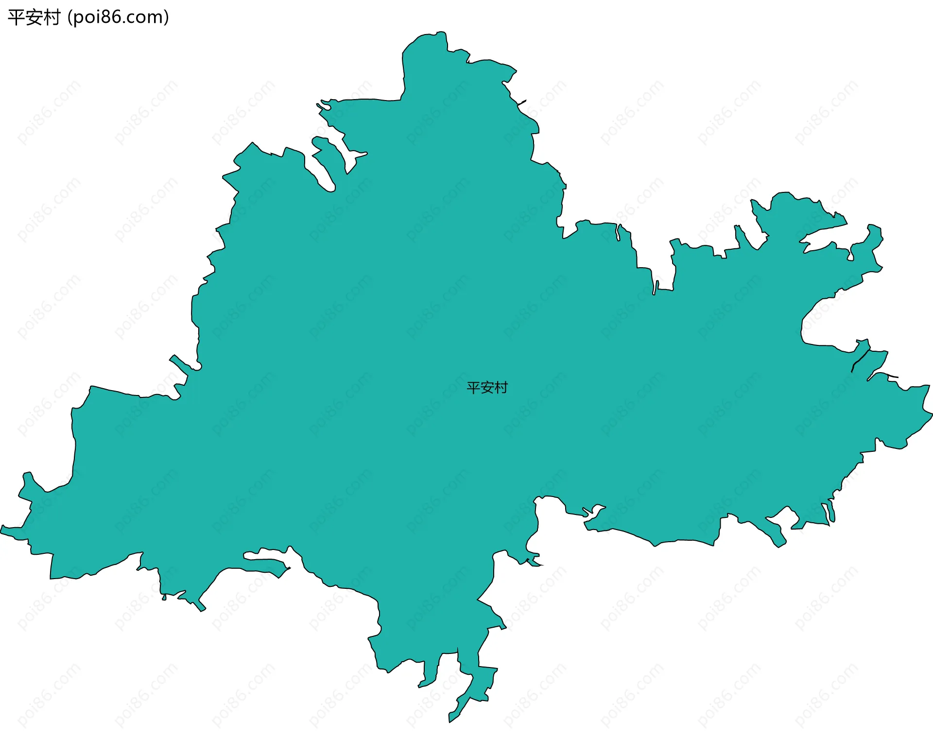 平安村边界地图