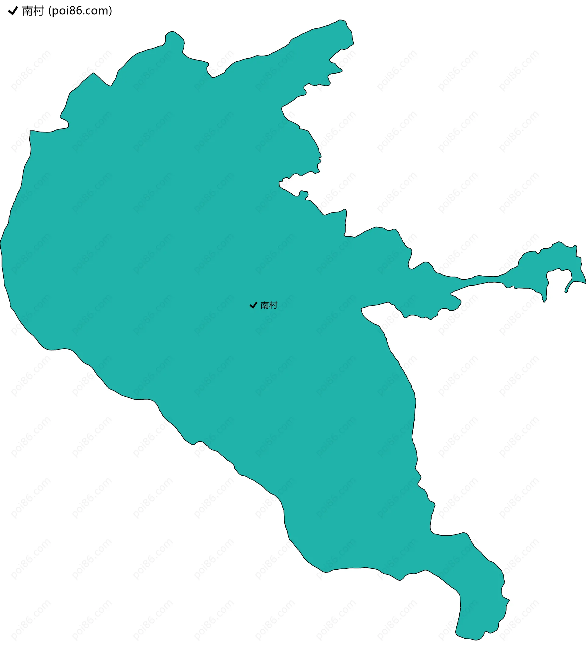 南村边界地图