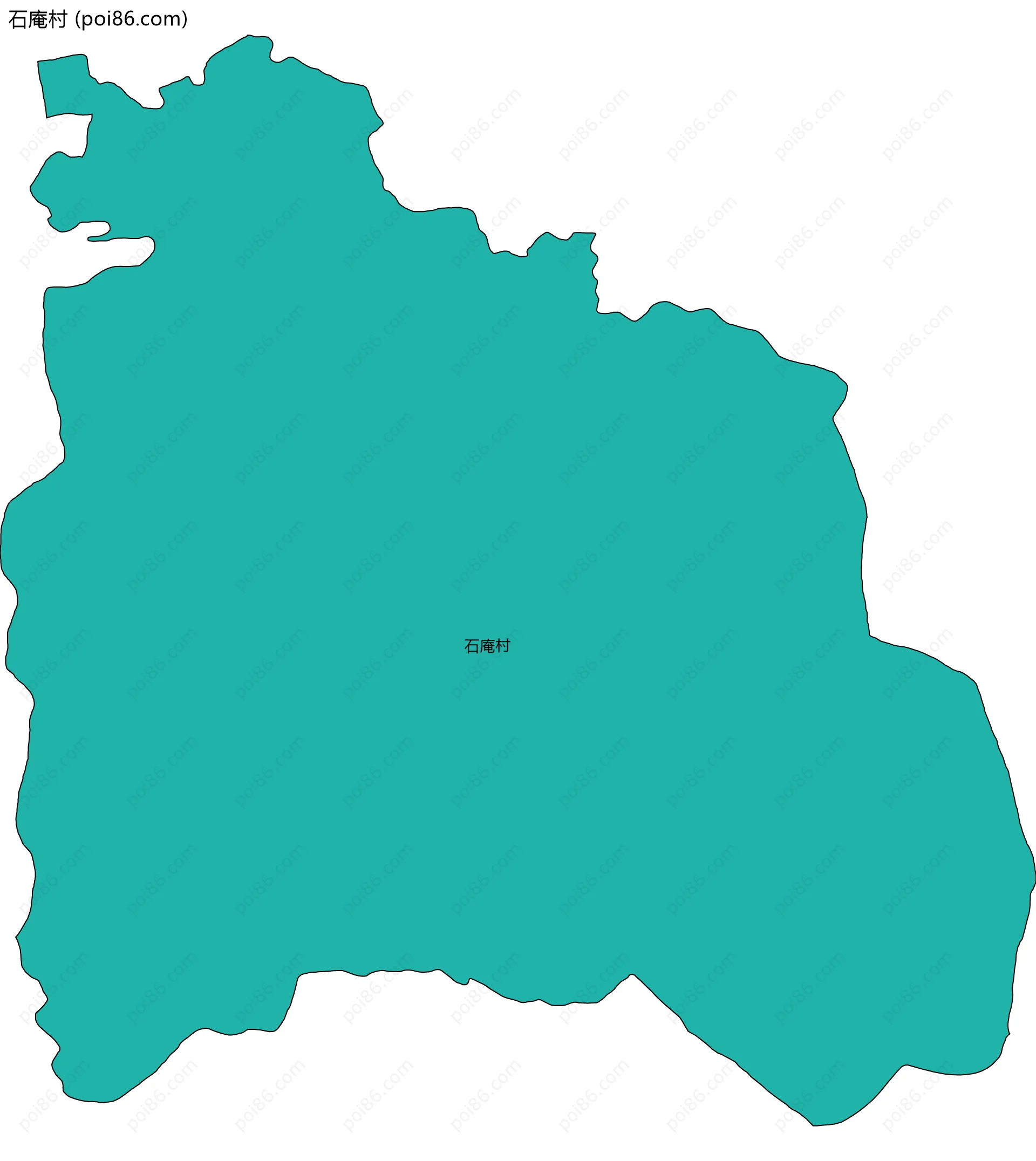 石庵村边界地图