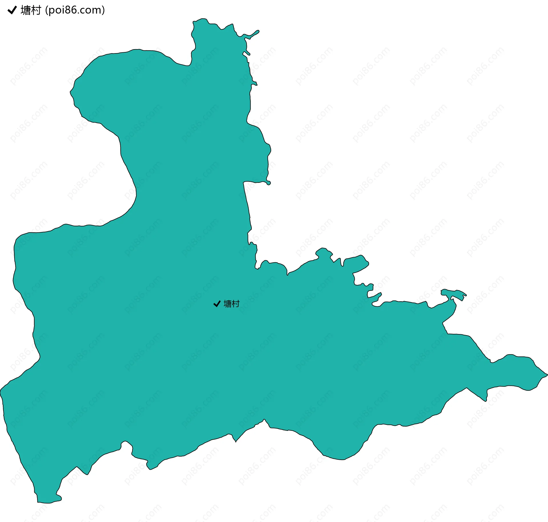 塘村边界地图