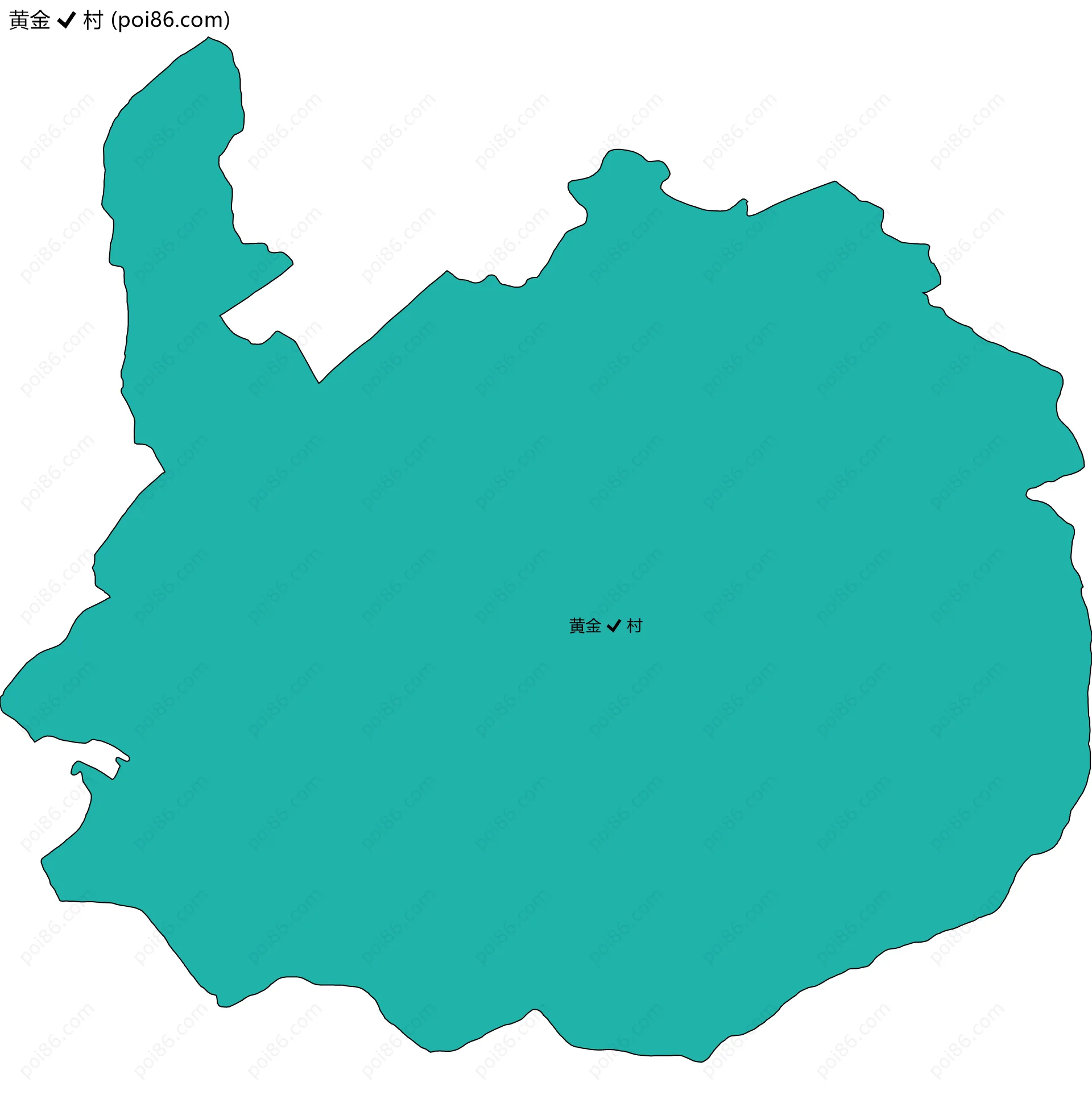 黄金村边界地图