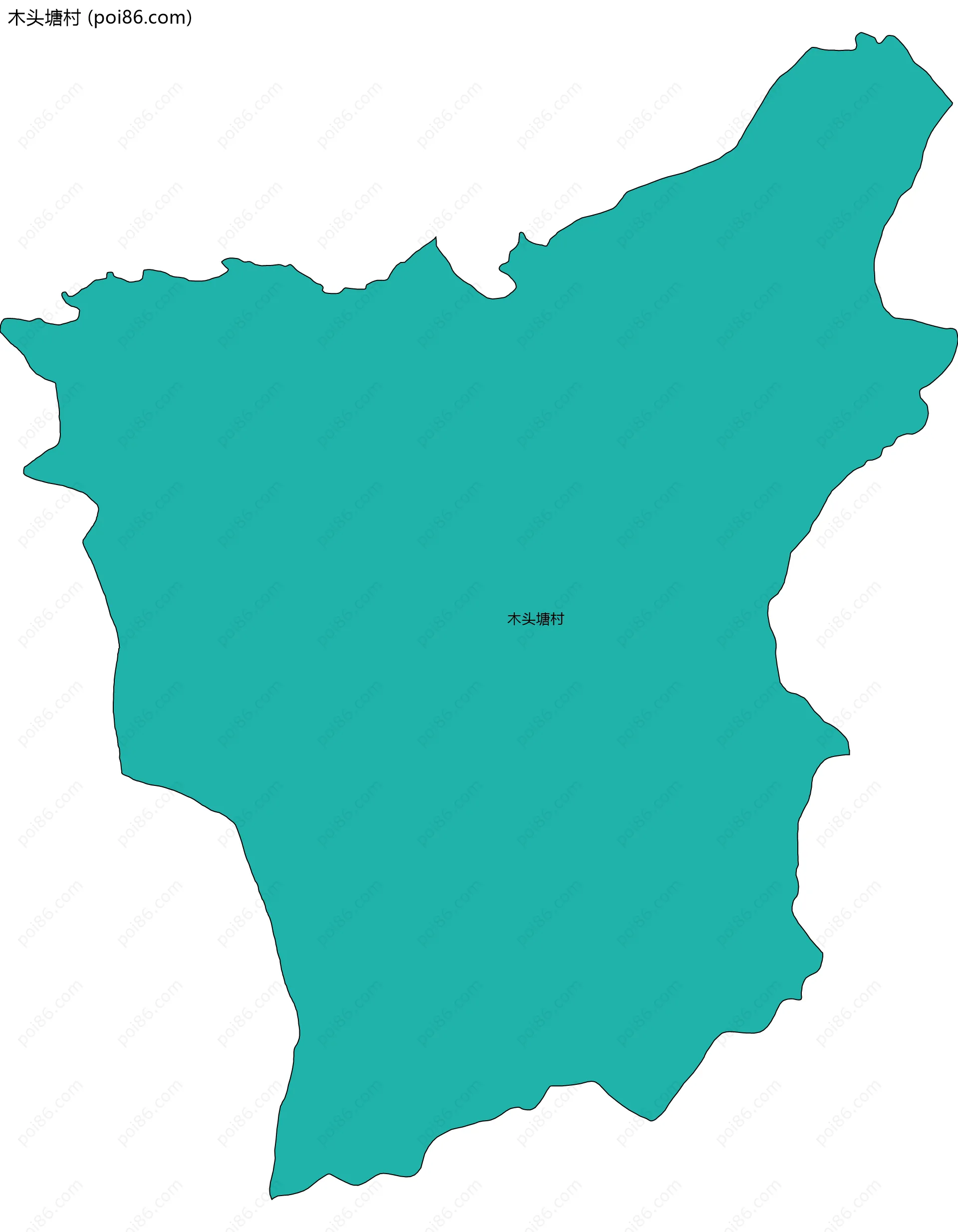 木头塘村边界地图