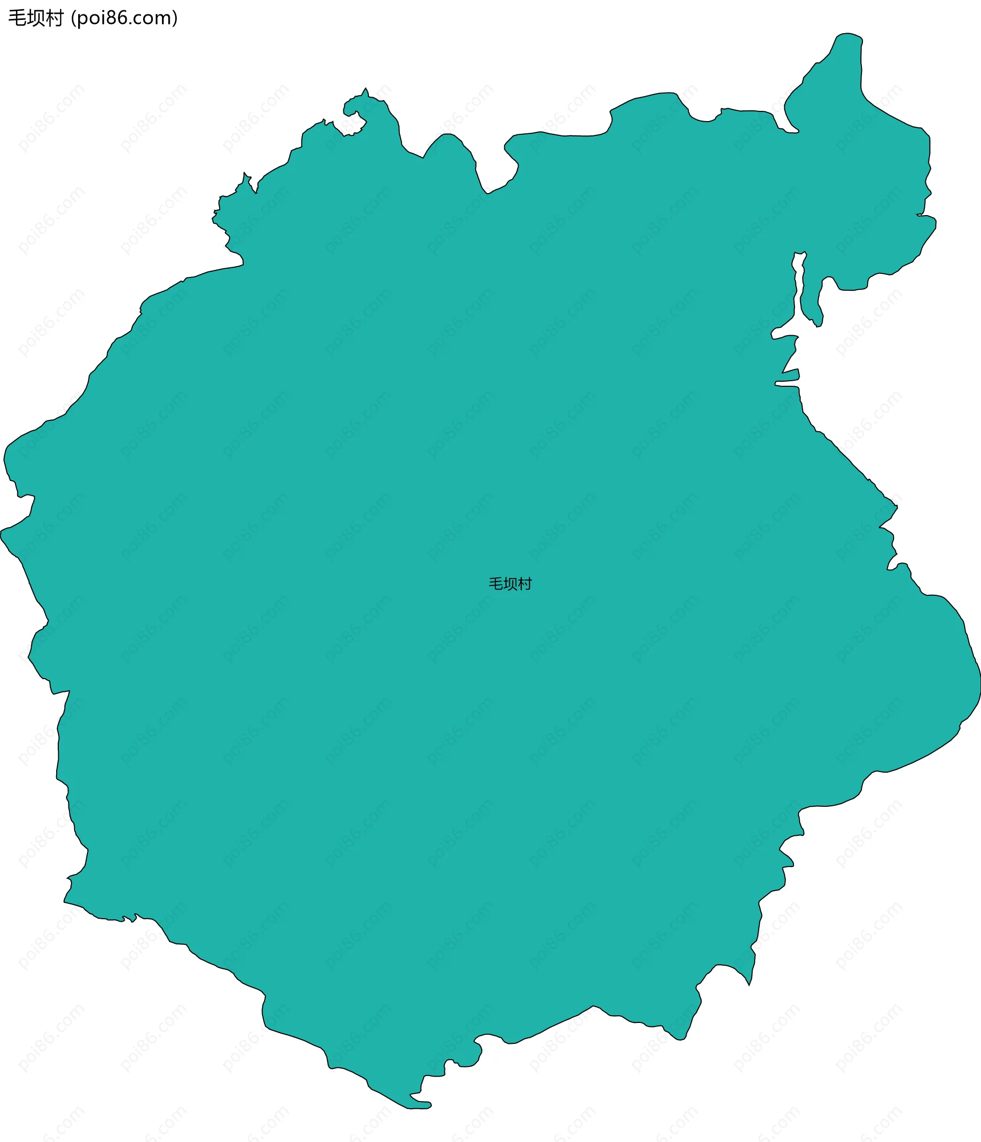 毛坝村边界地图