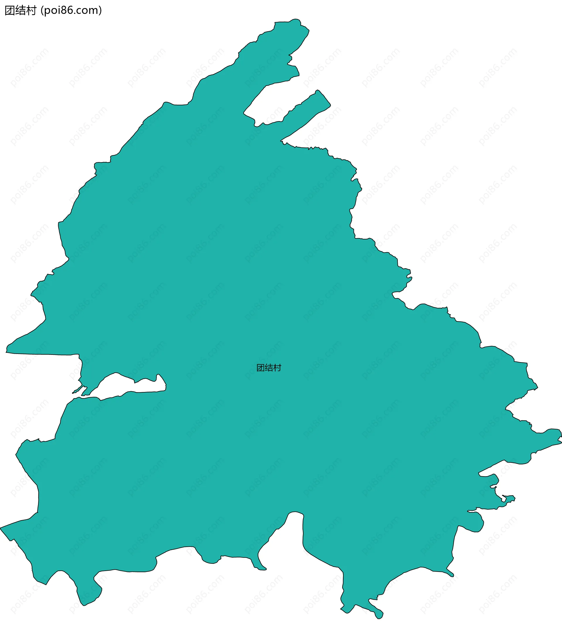团结村边界地图