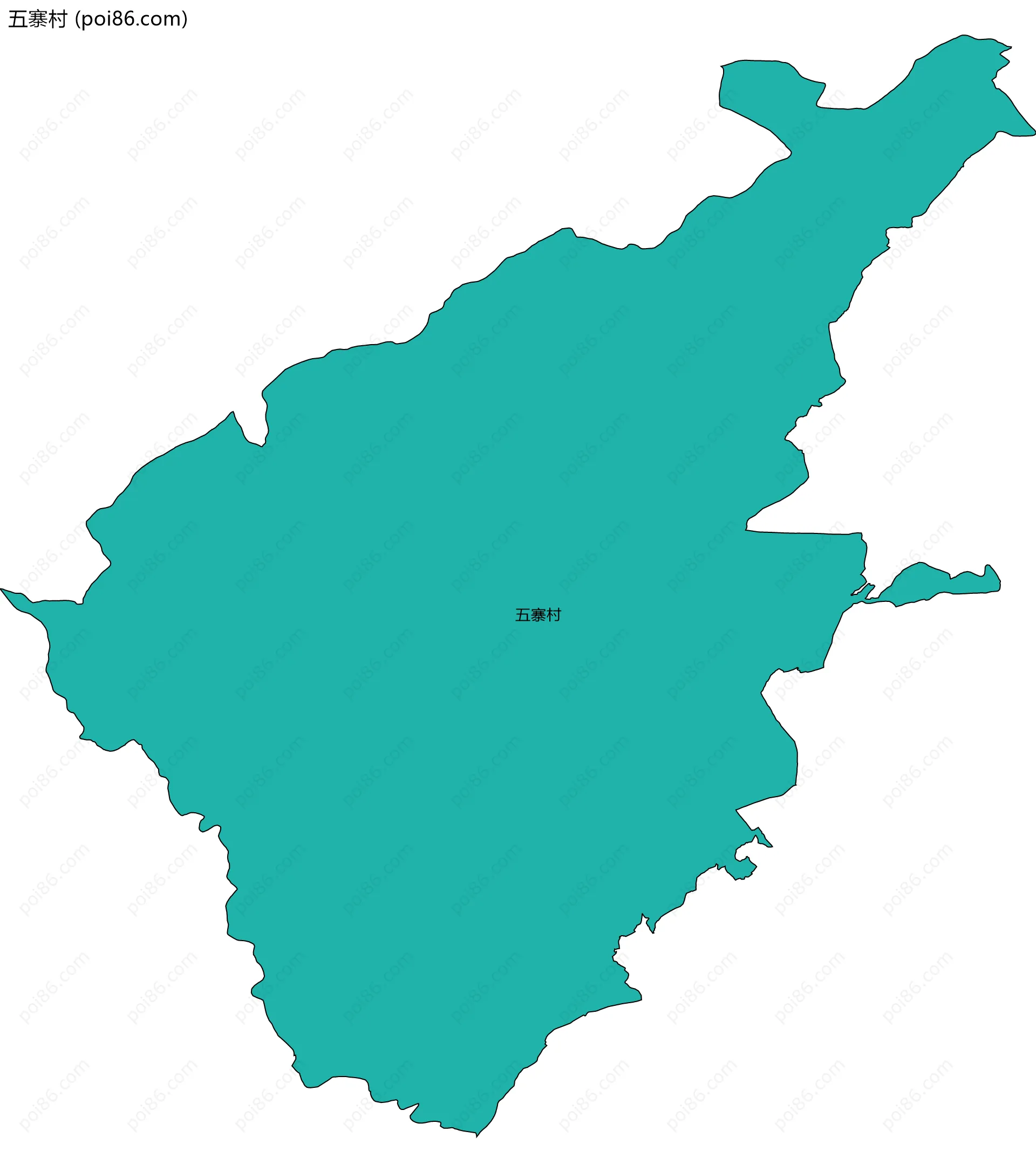 五寨村边界地图