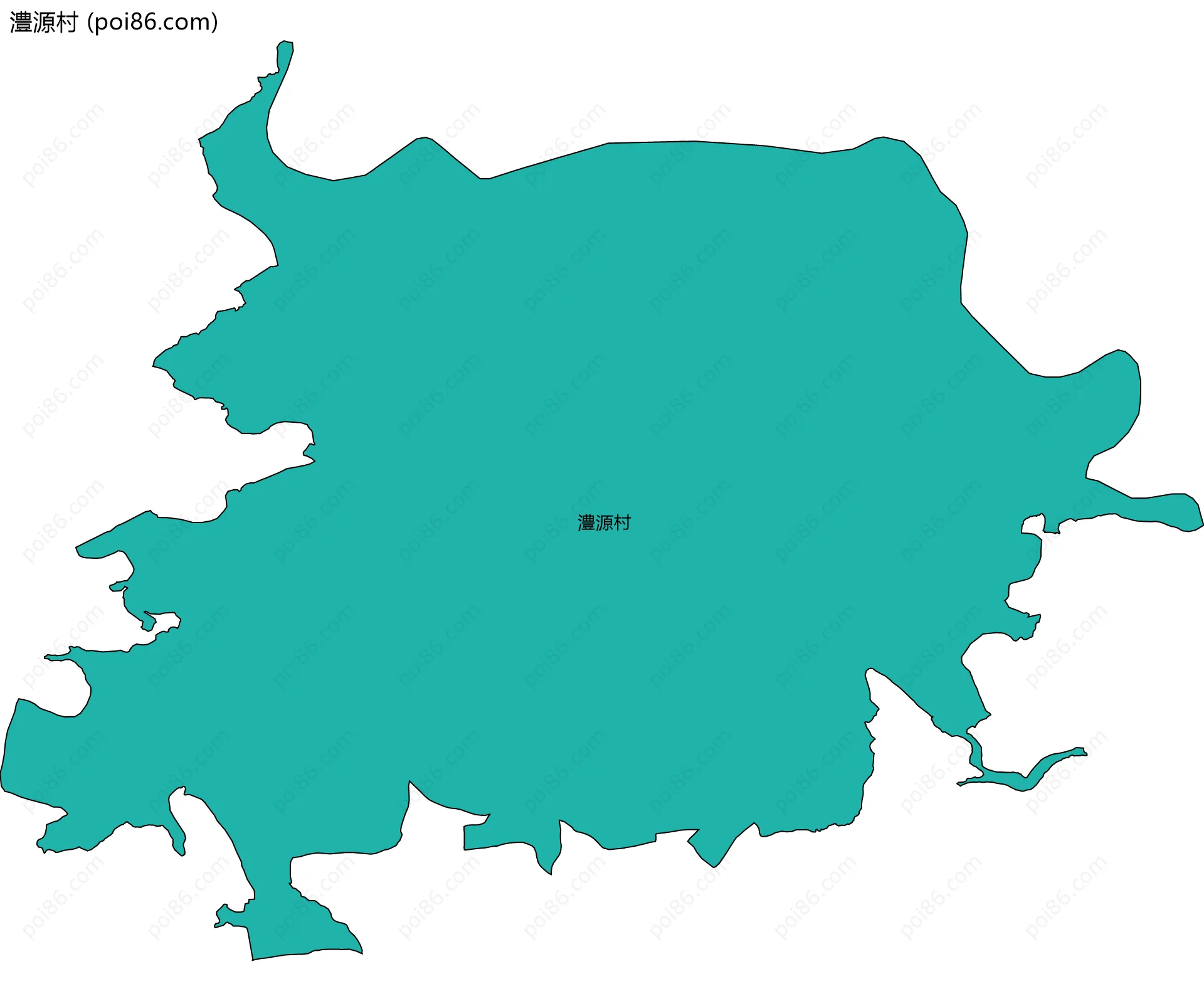 澧源村边界地图