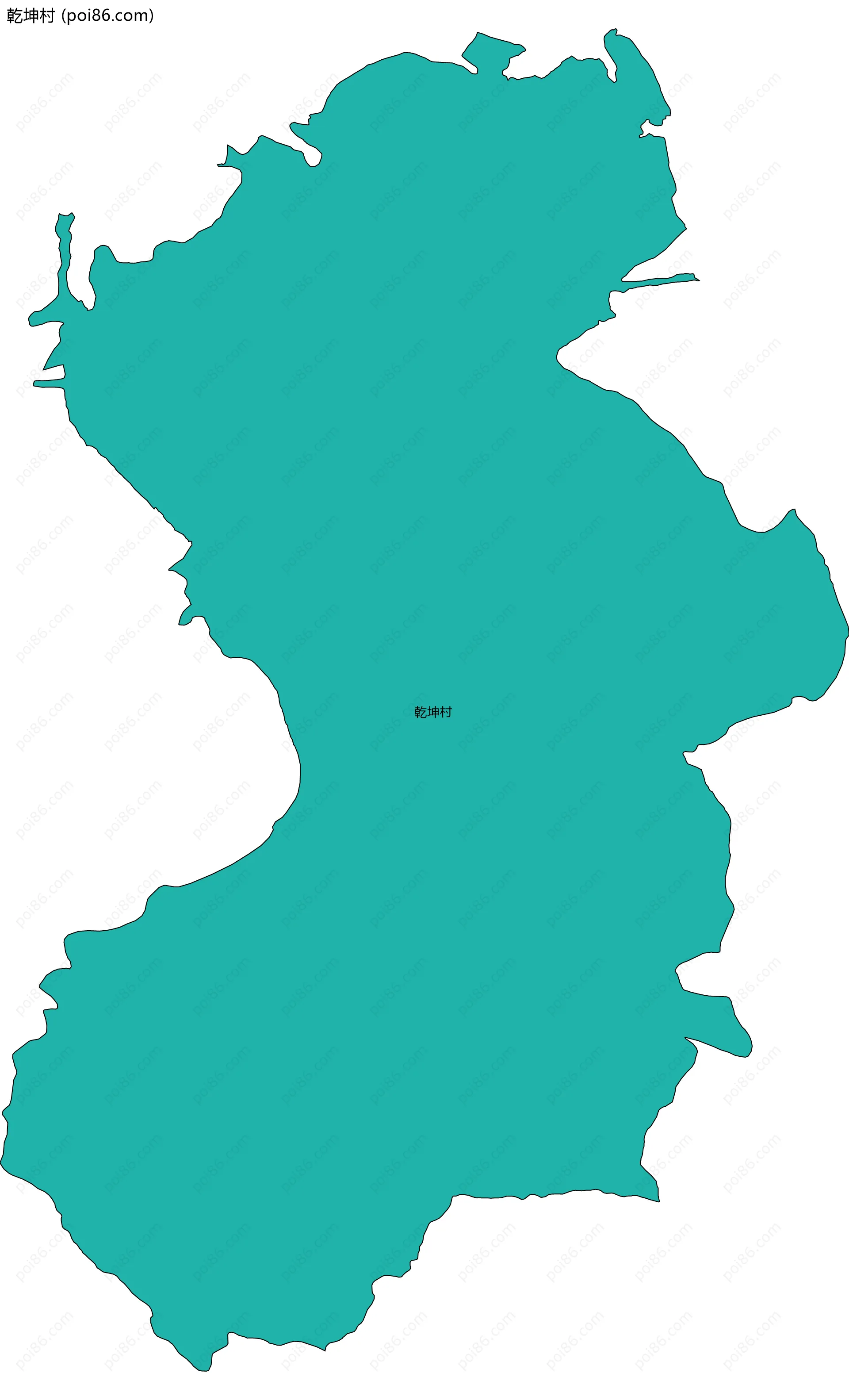 乾坤村边界地图