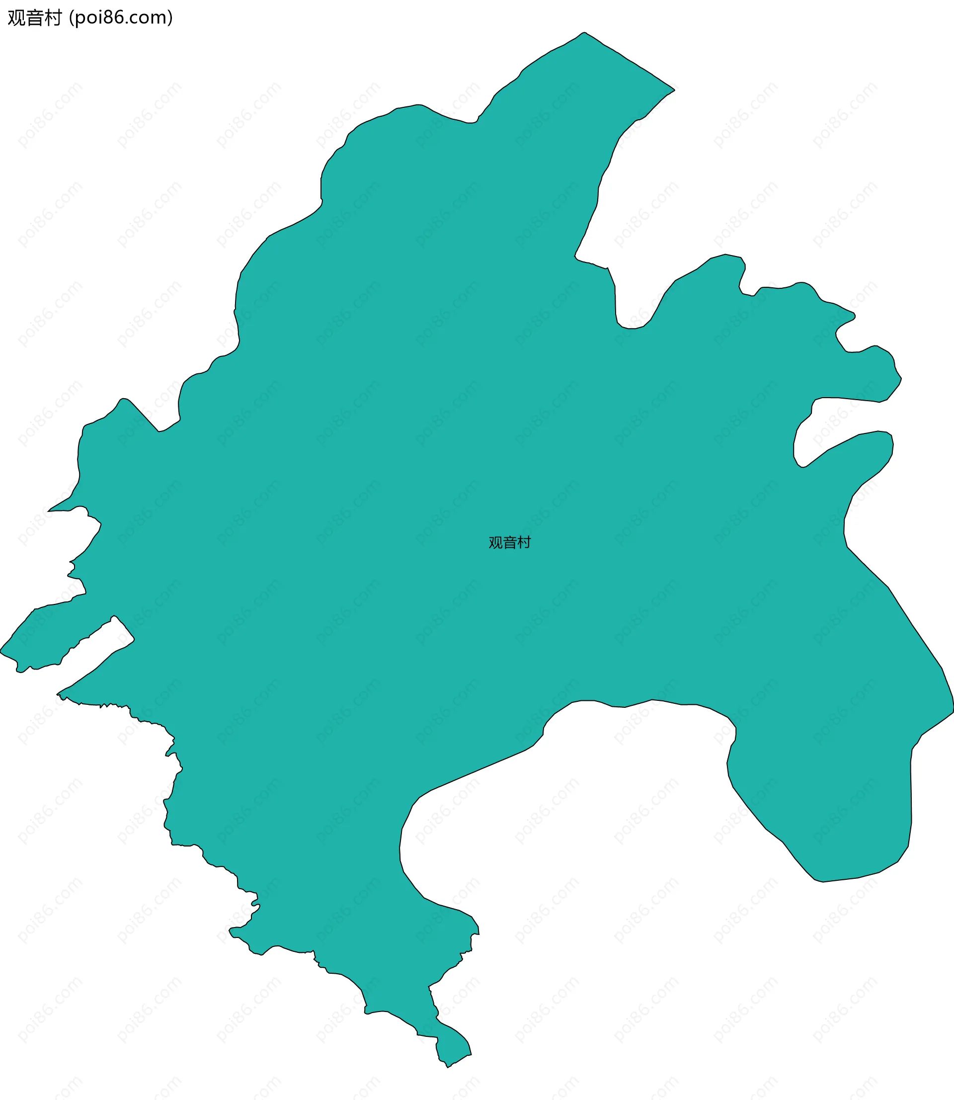 观音村边界地图