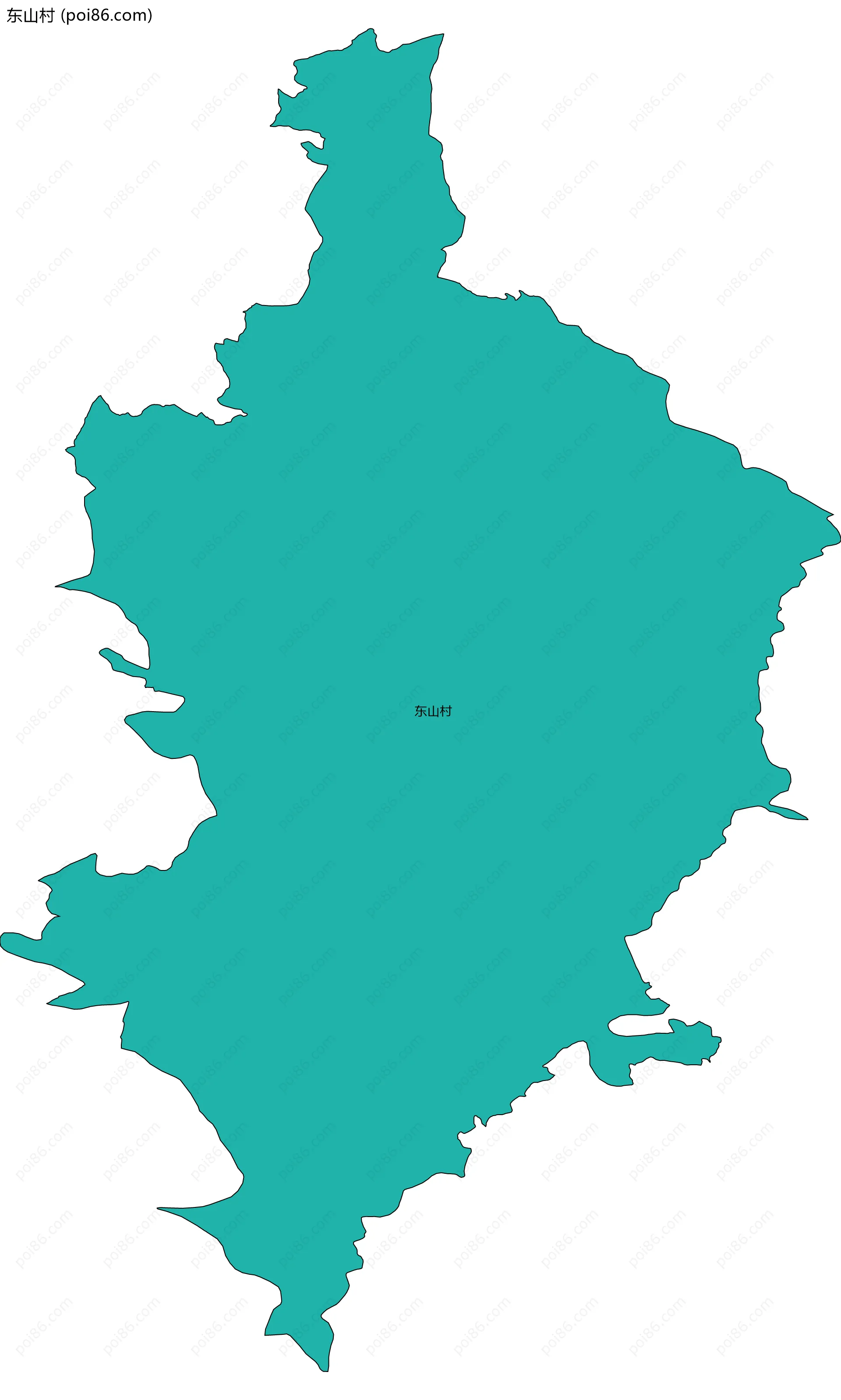 东山村边界地图