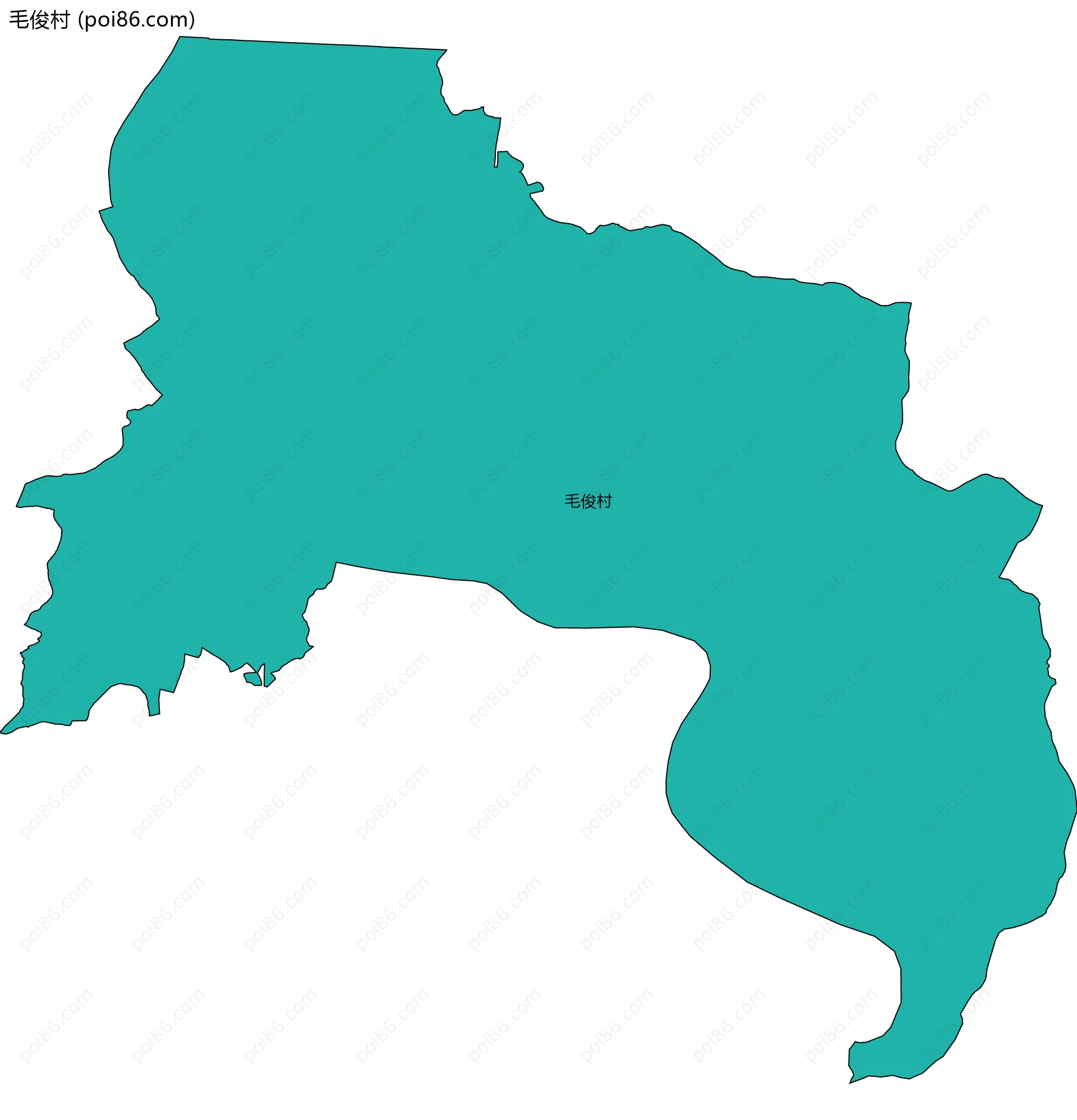 毛俊村边界地图