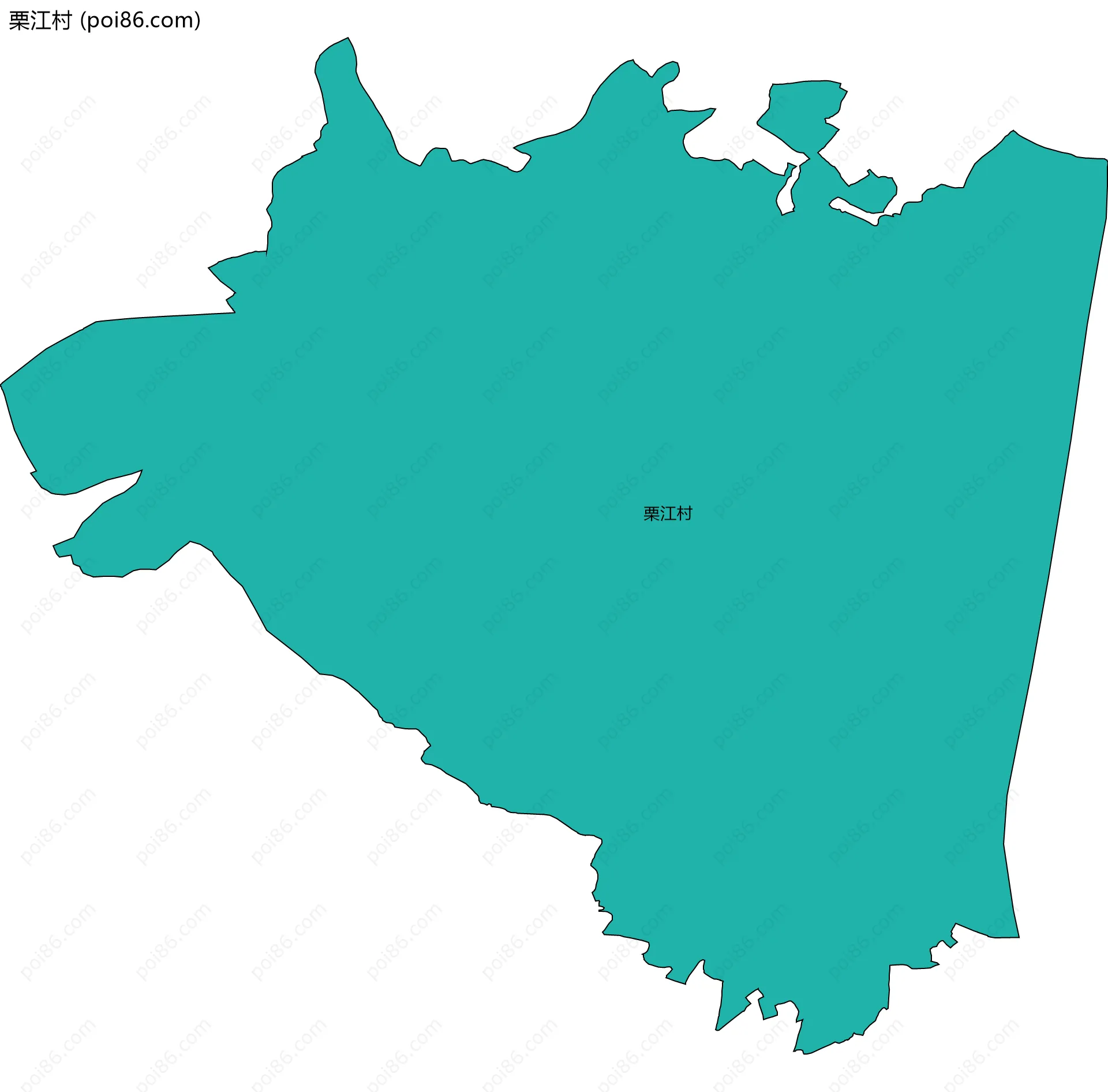 栗江村边界地图
