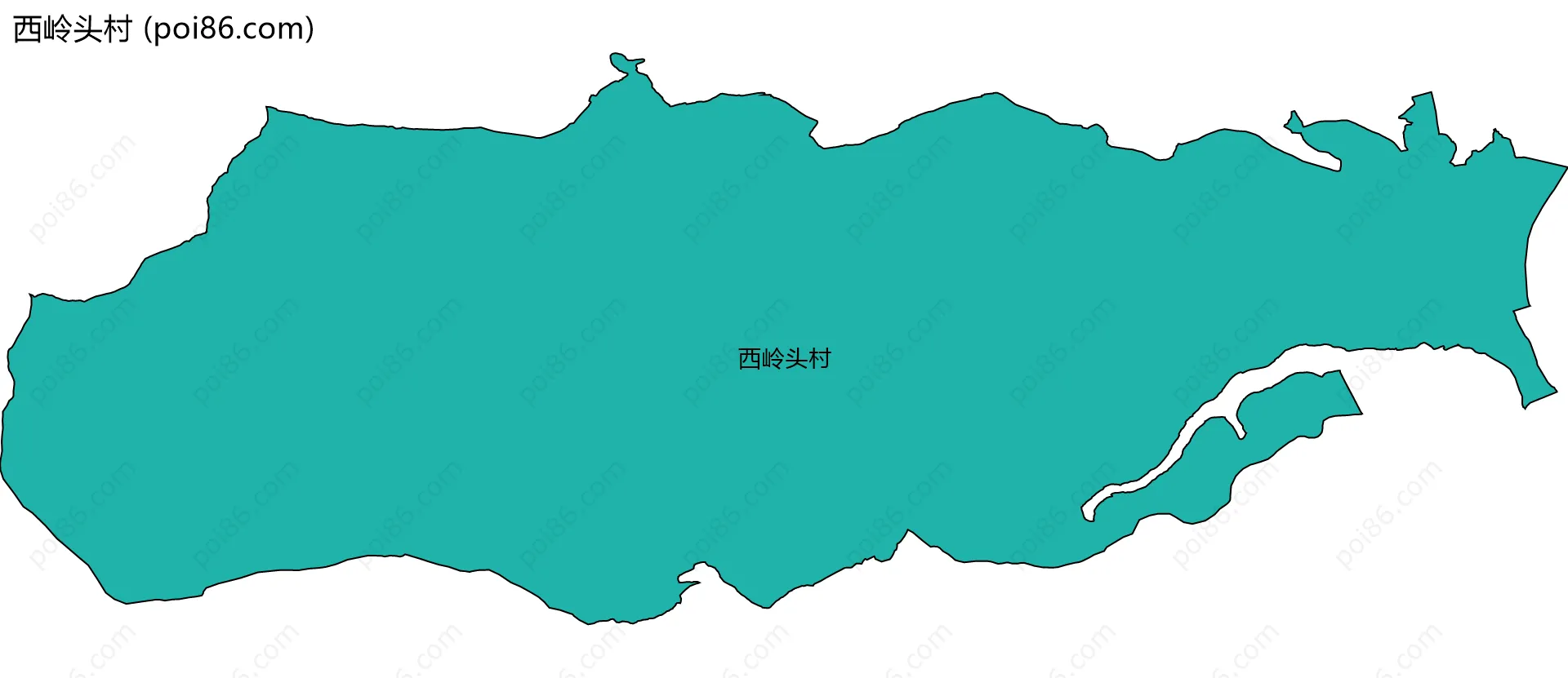 西岭头村边界地图