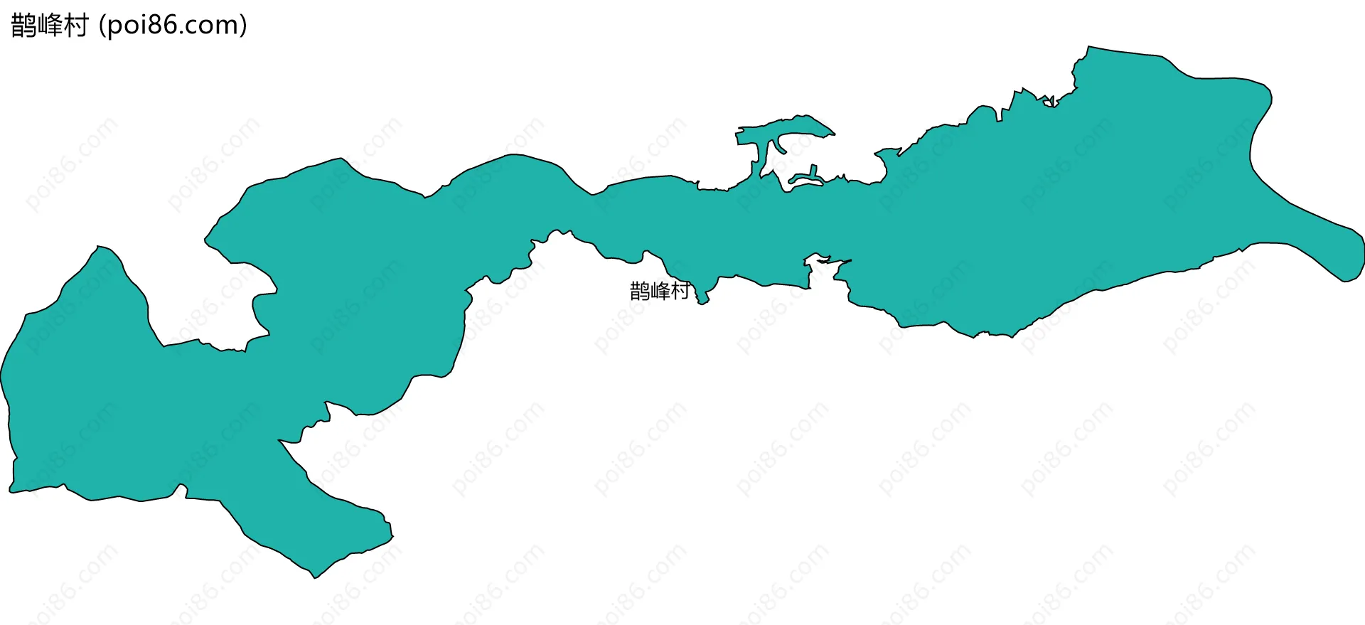 鹊峰村边界地图