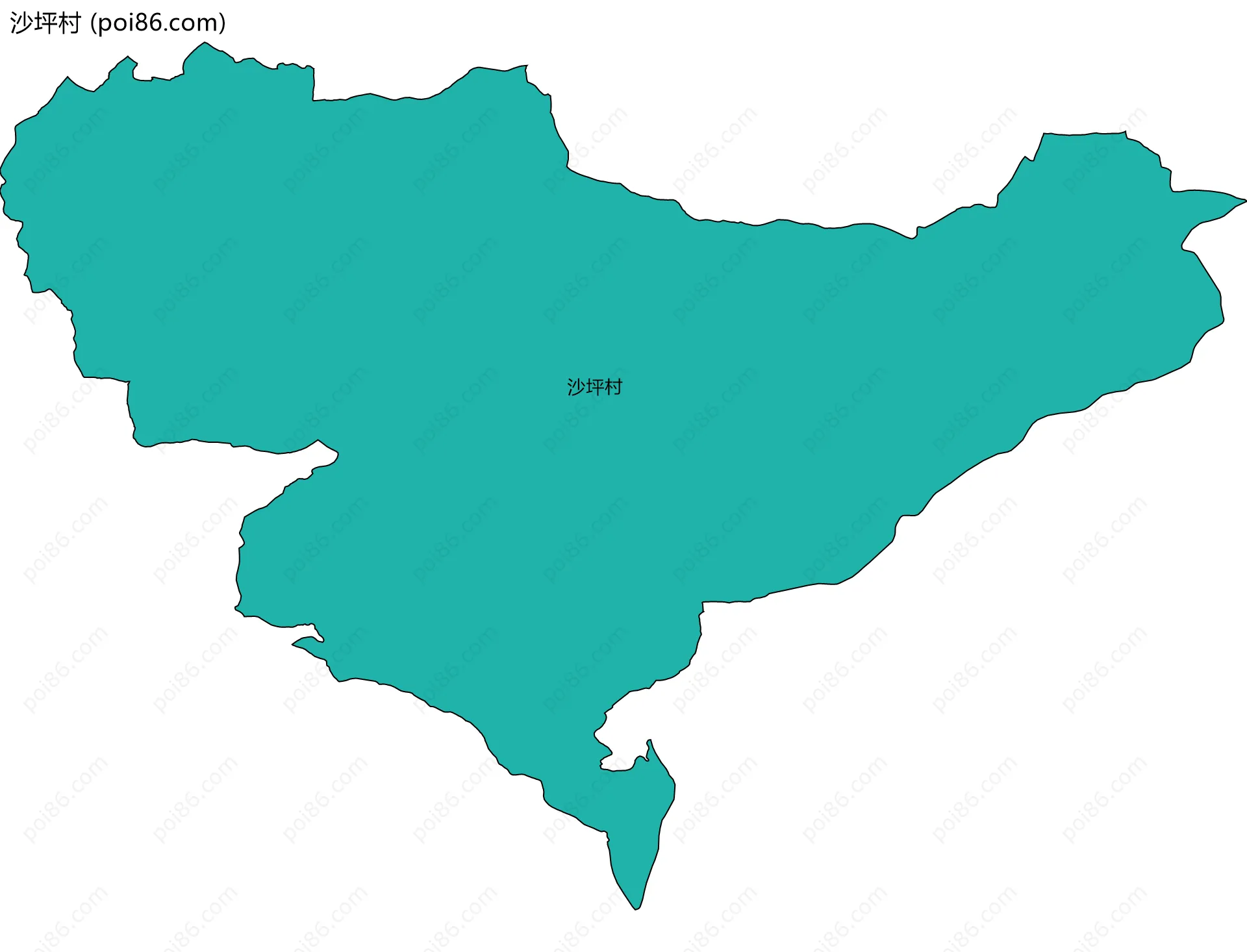 沙坪村边界地图