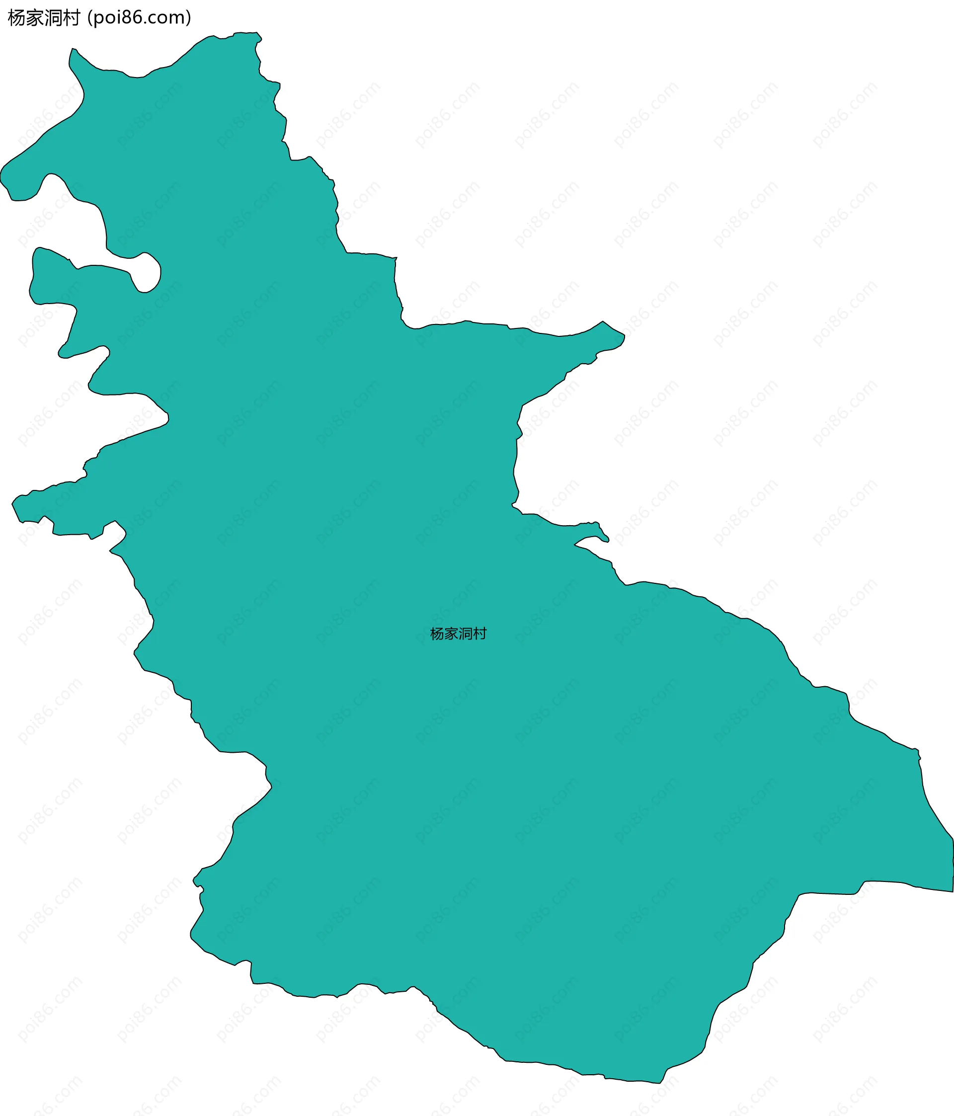 杨家洞村边界地图