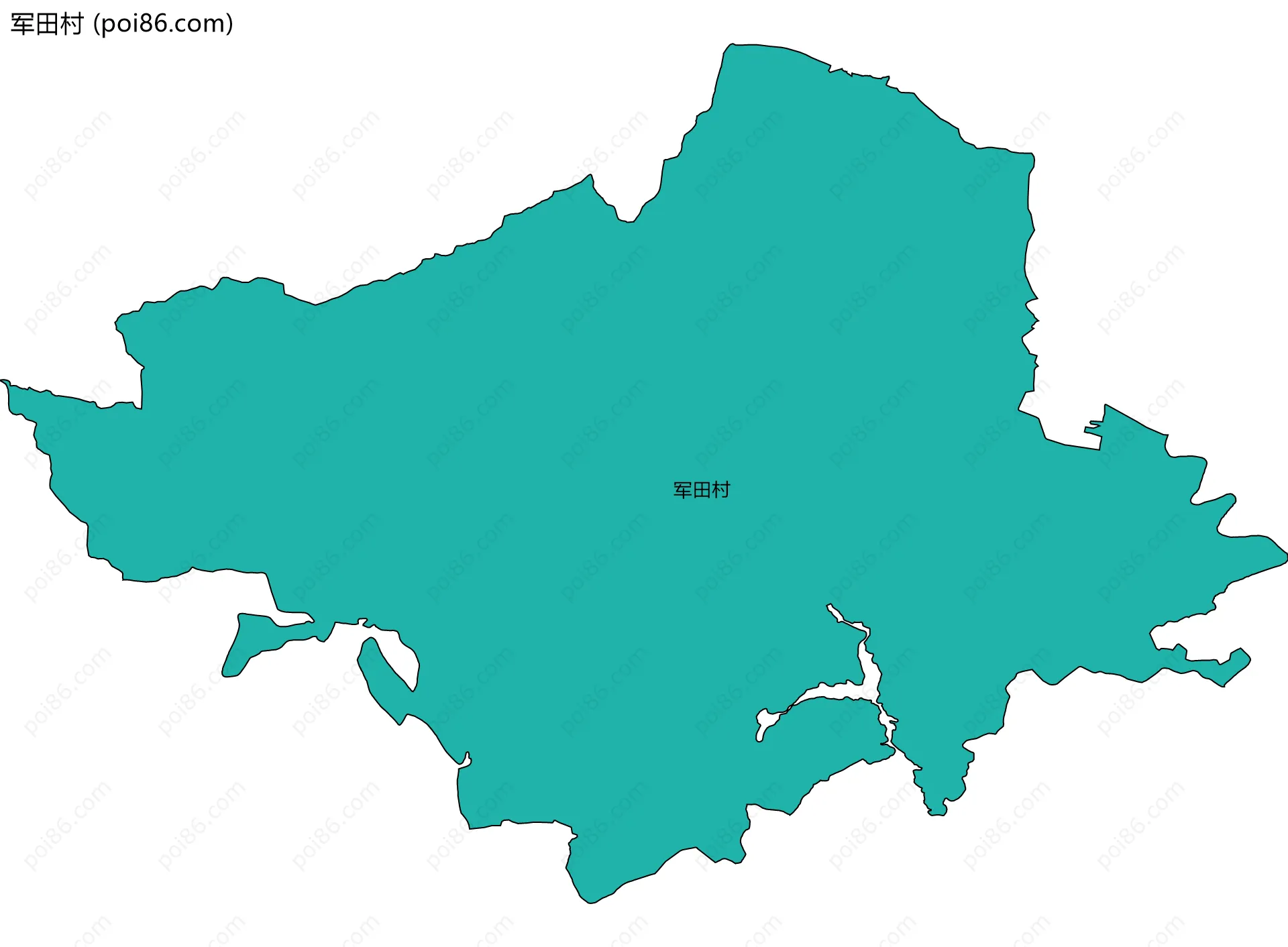 军田村边界地图