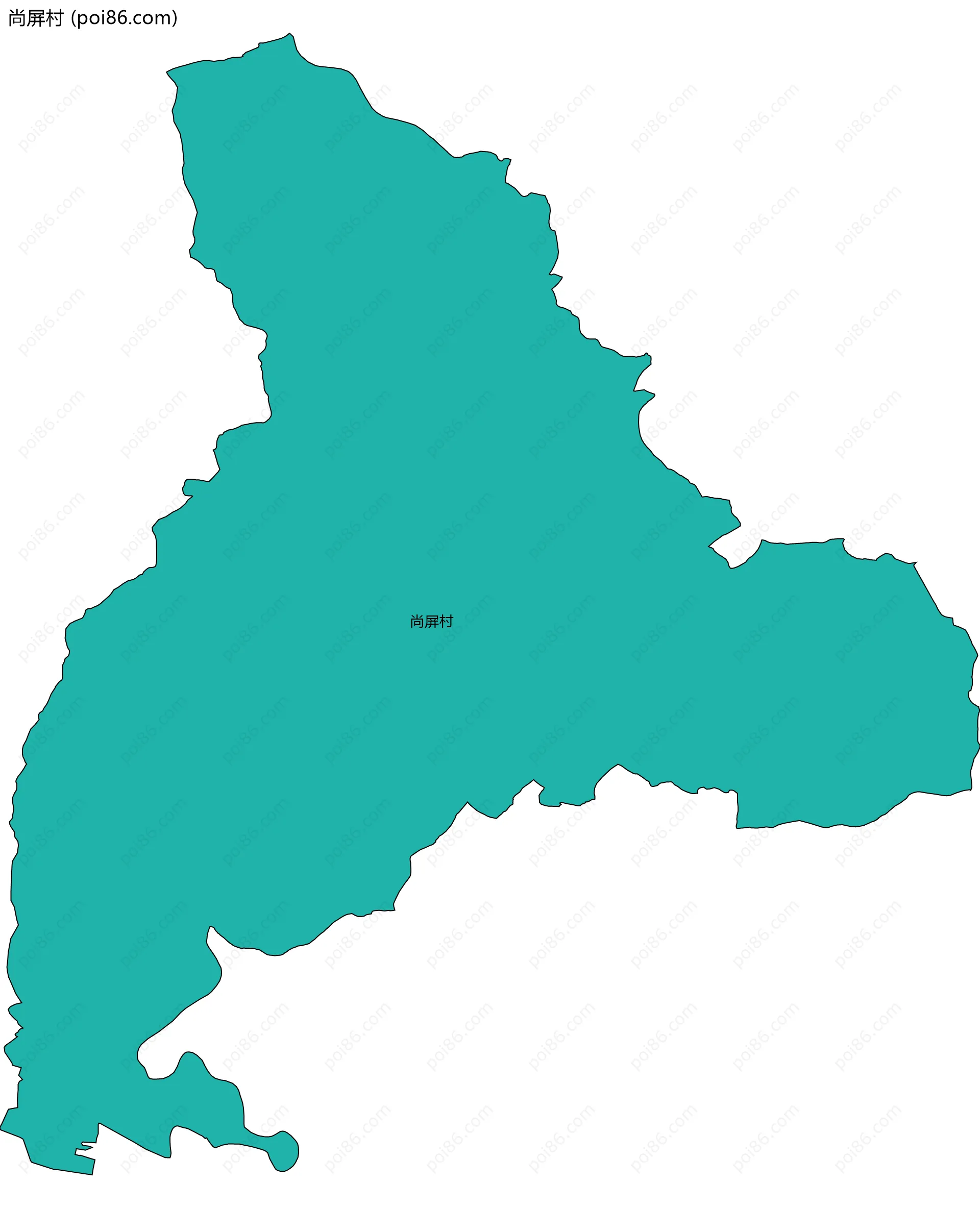 尚屏村边界地图