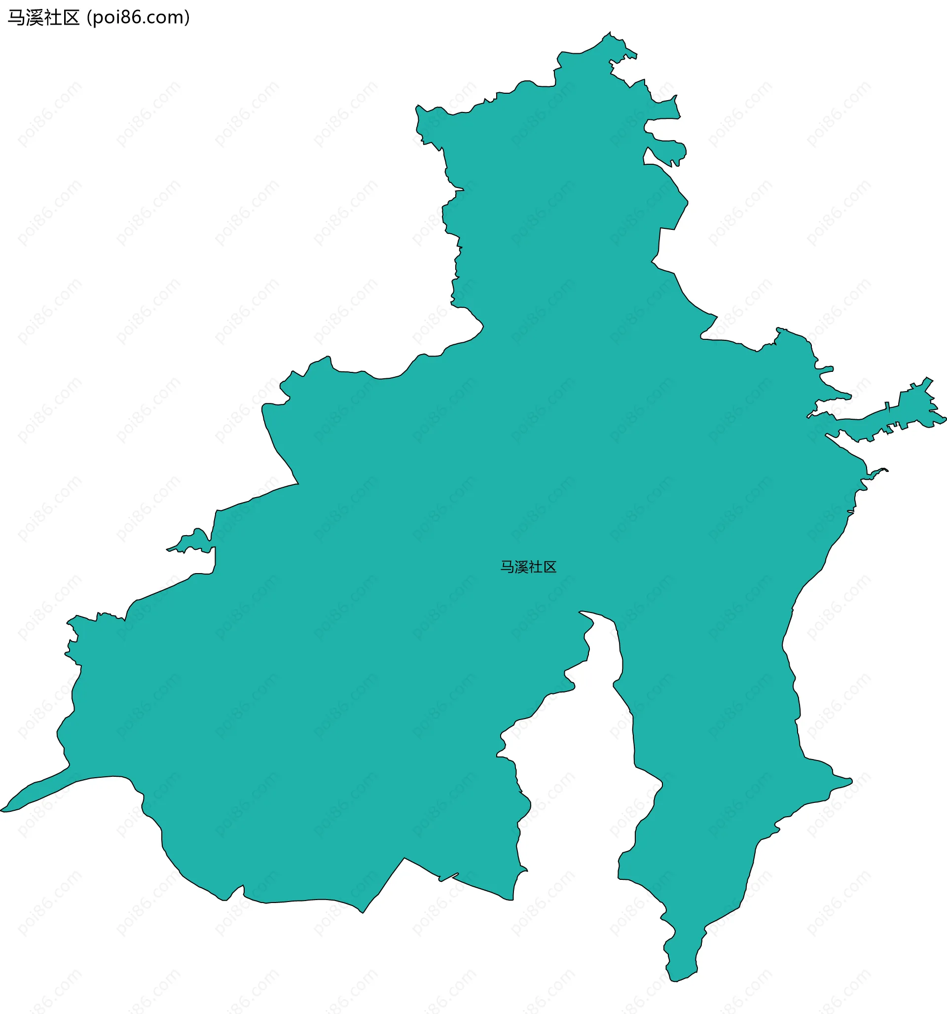 马溪社区边界地图
