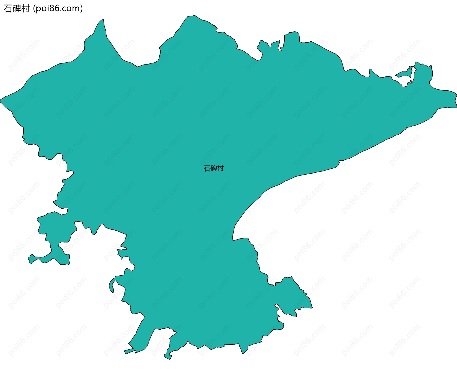 石碑村边界地图