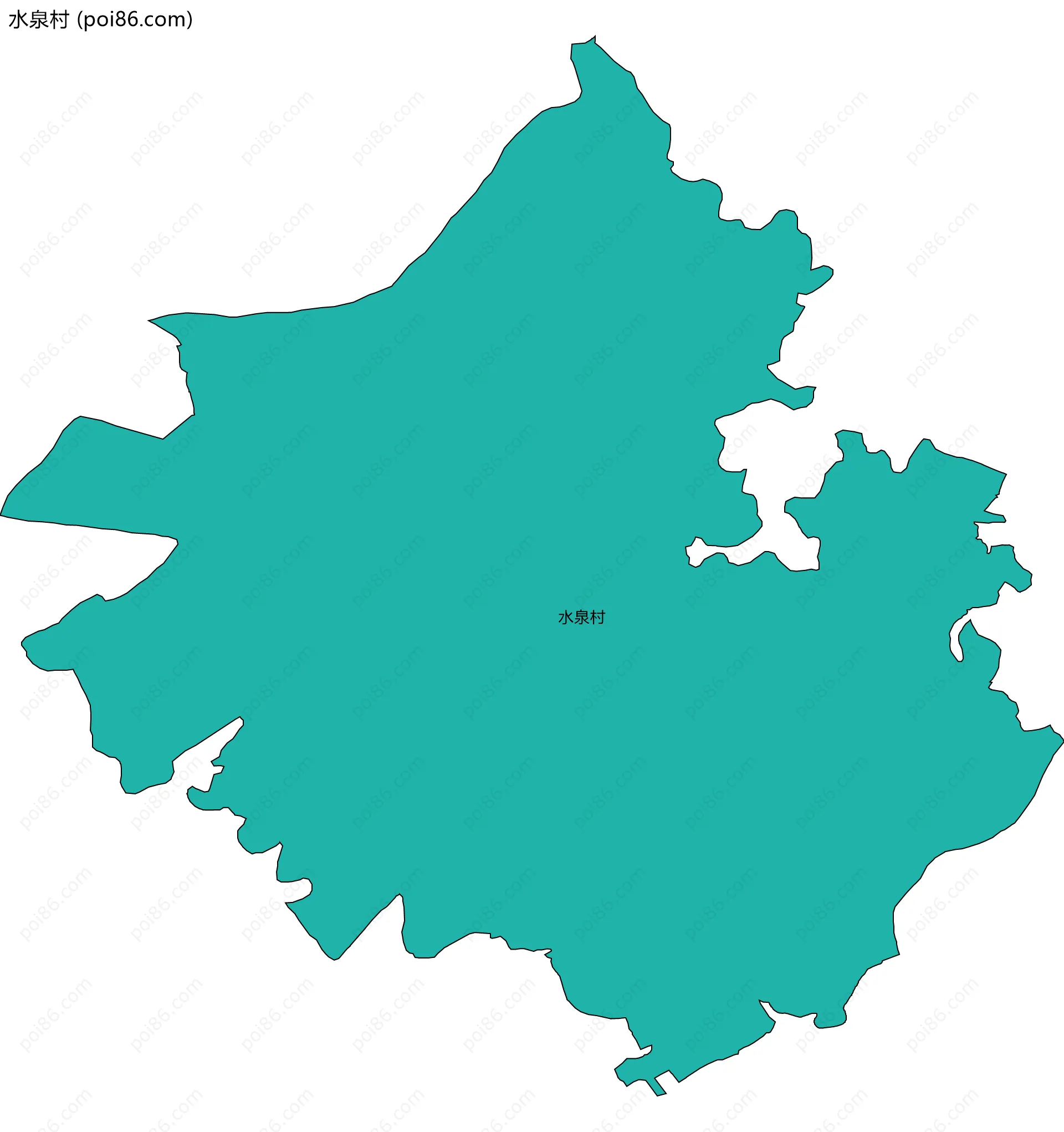水泉村边界地图