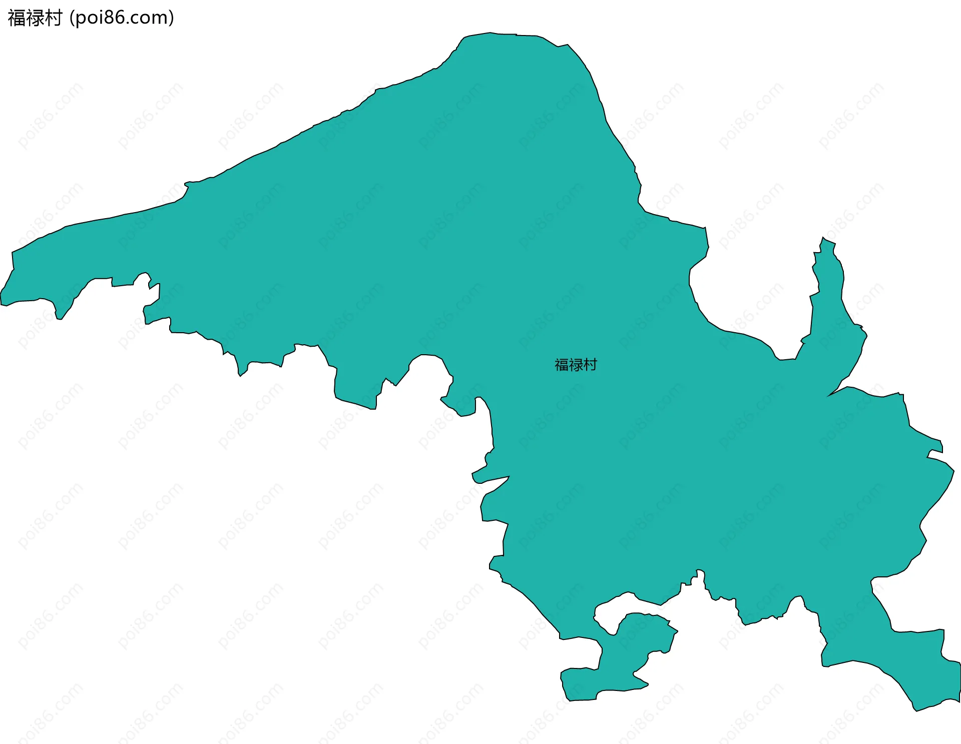 福禄村边界地图