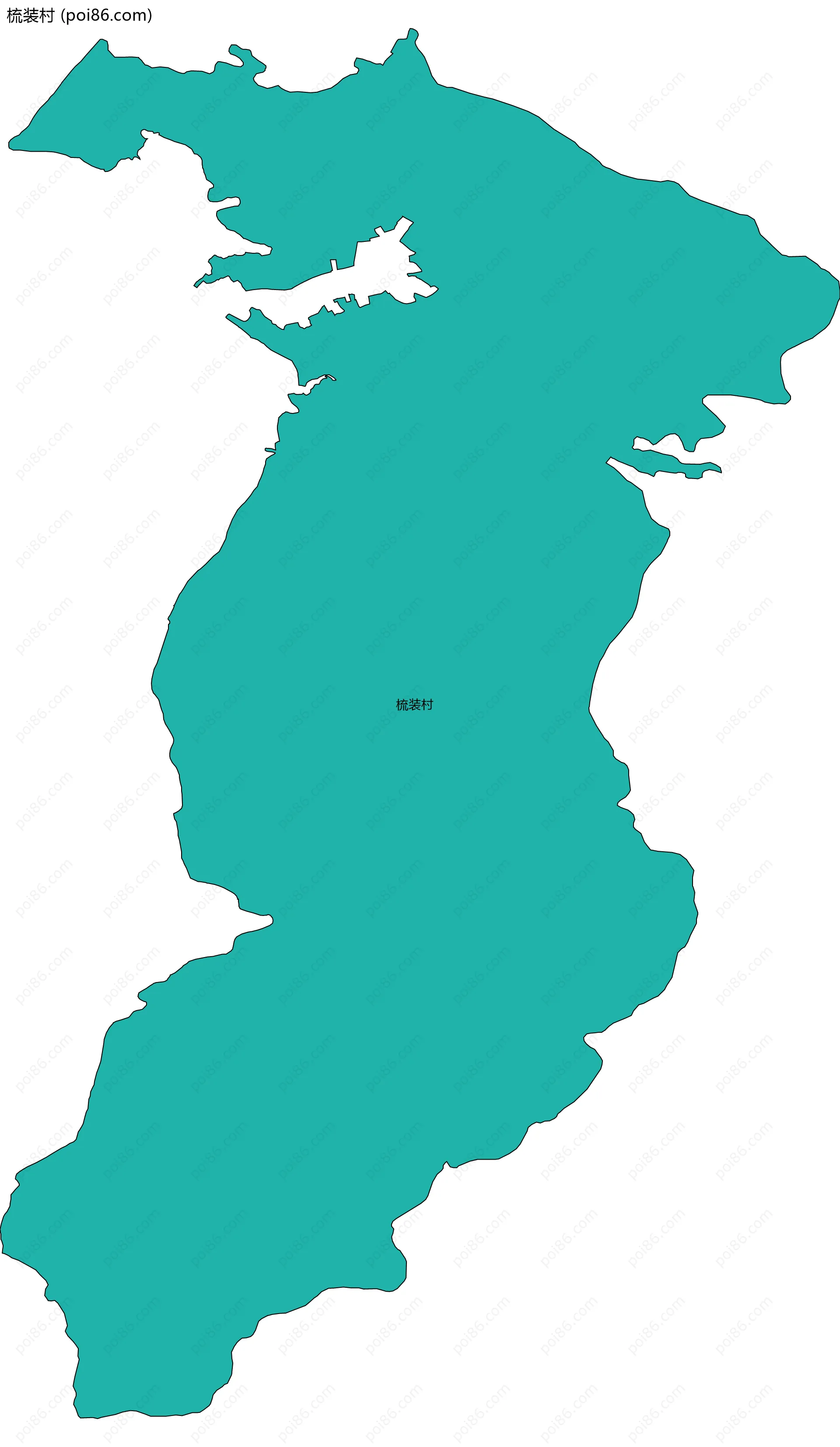 梳装村边界地图