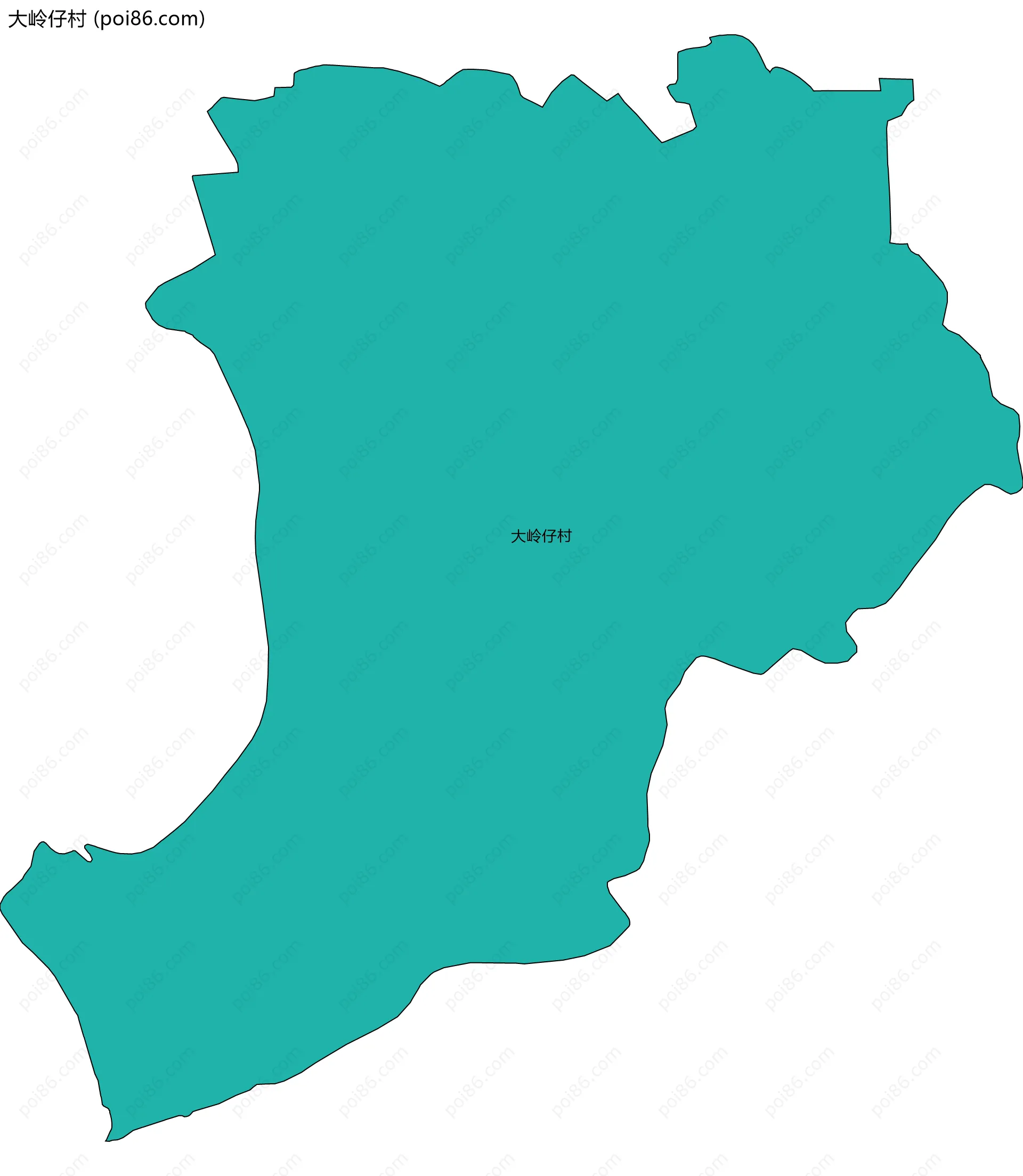 大岭仔村边界地图