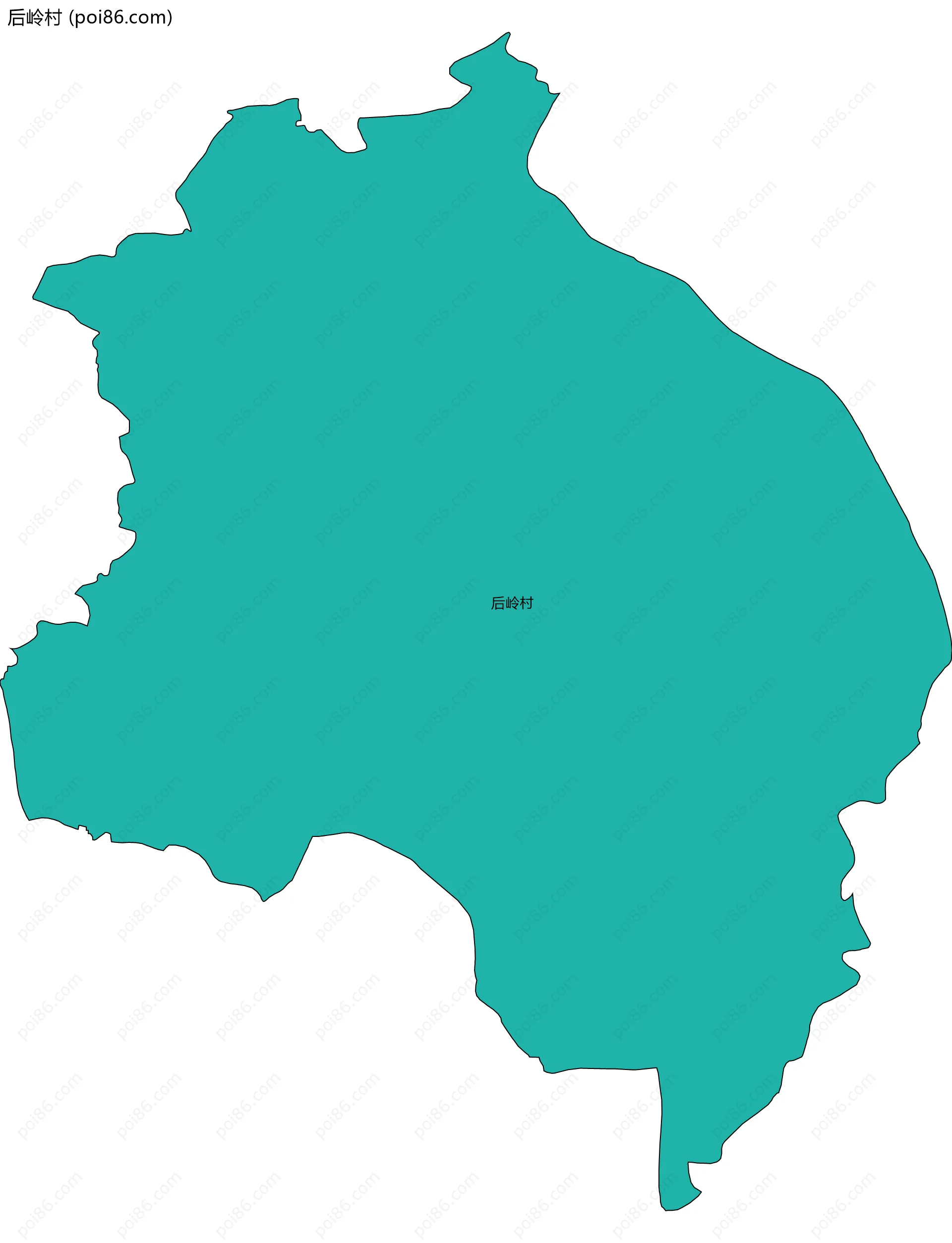 后岭村边界地图