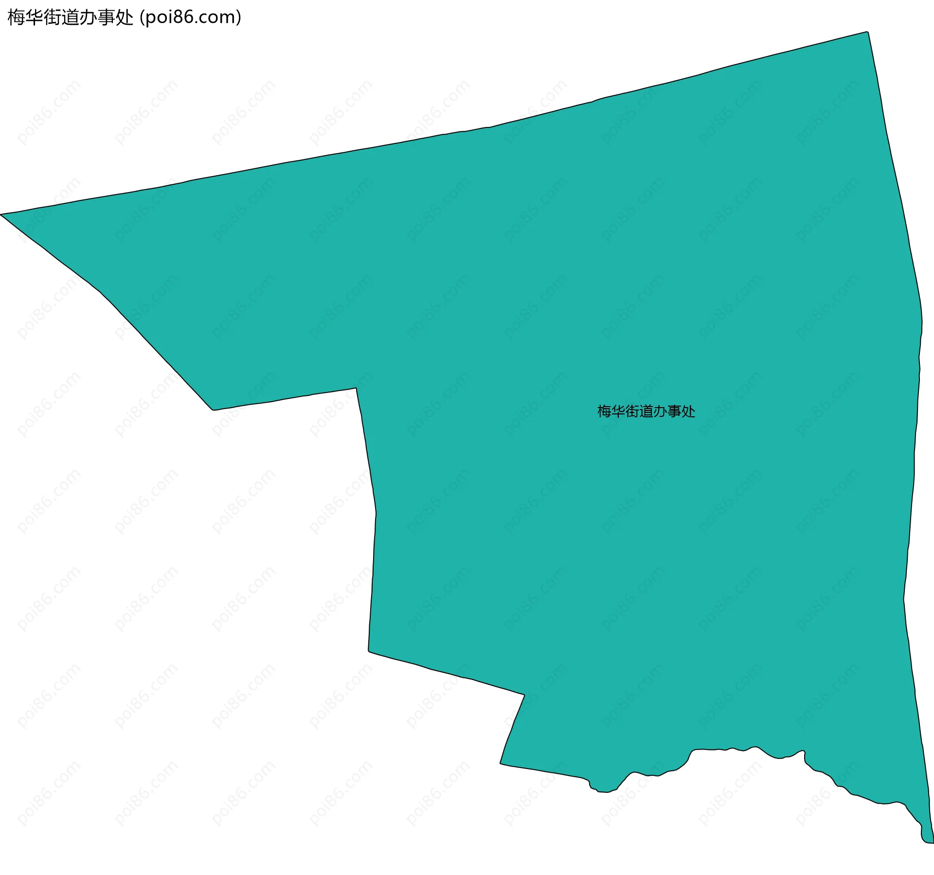 梅华街道办事处边界地图