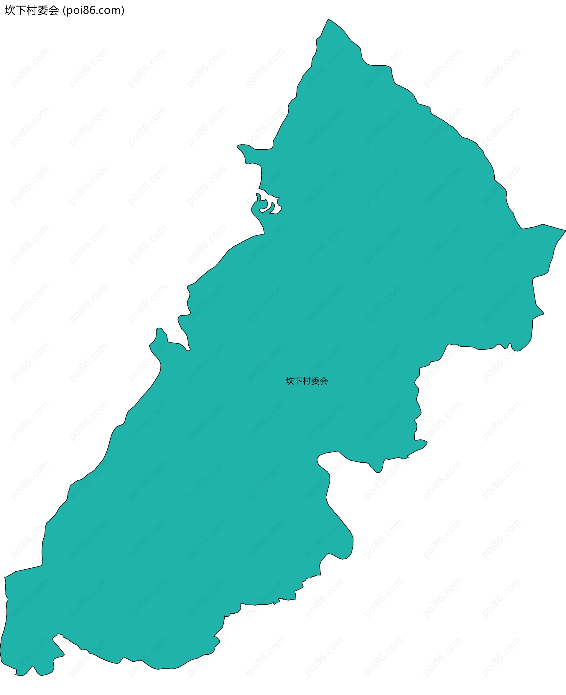 坎下村委会边界地图