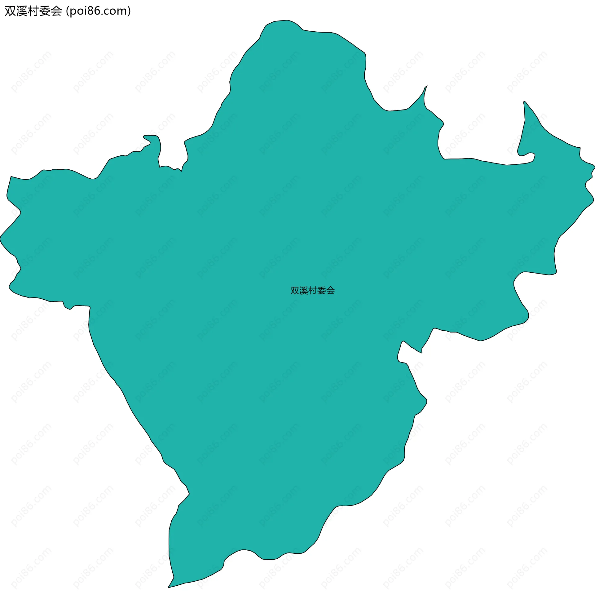 双溪村委会边界地图