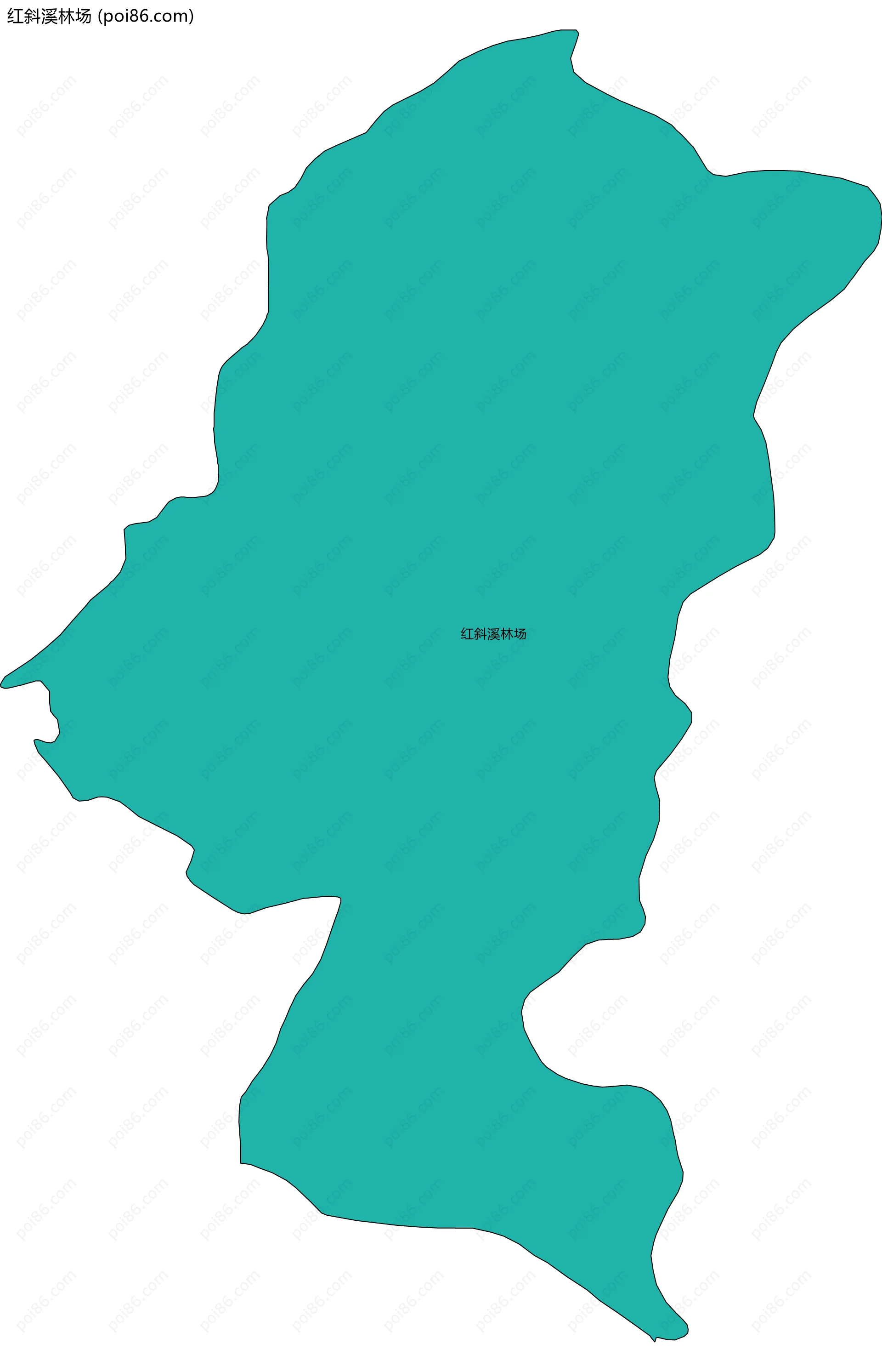 红斜溪林场边界地图