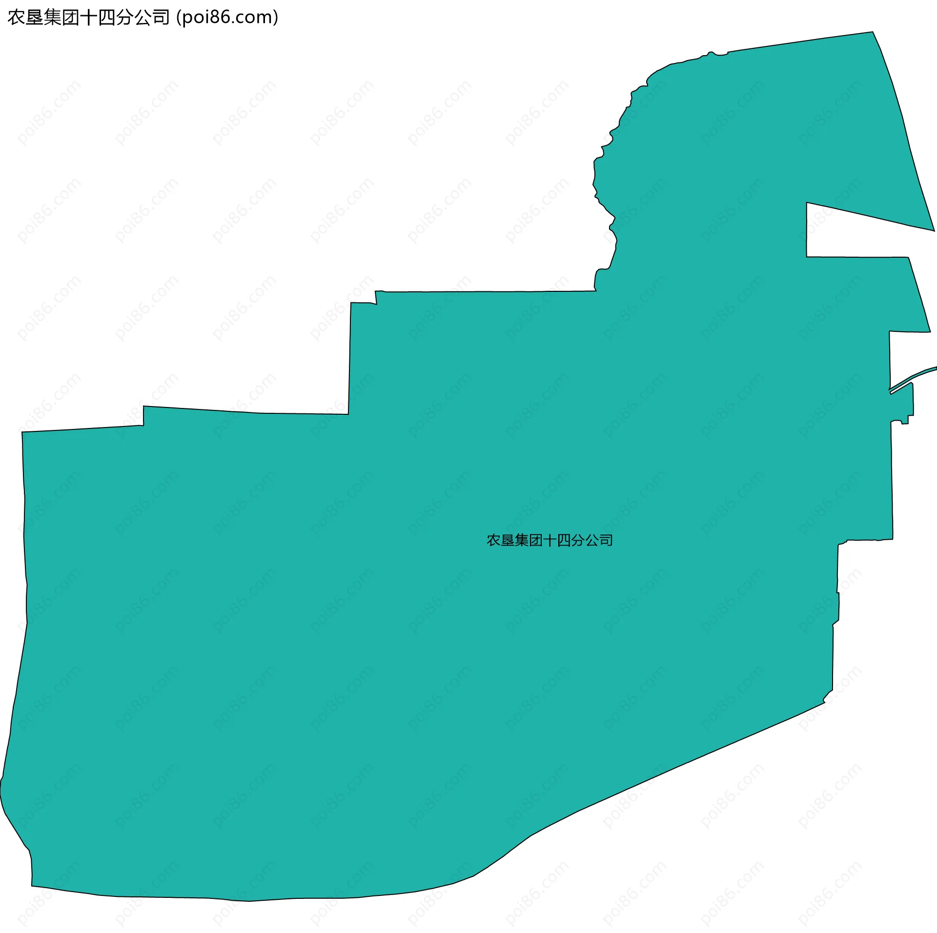 农垦集团十四分公司边界地图
