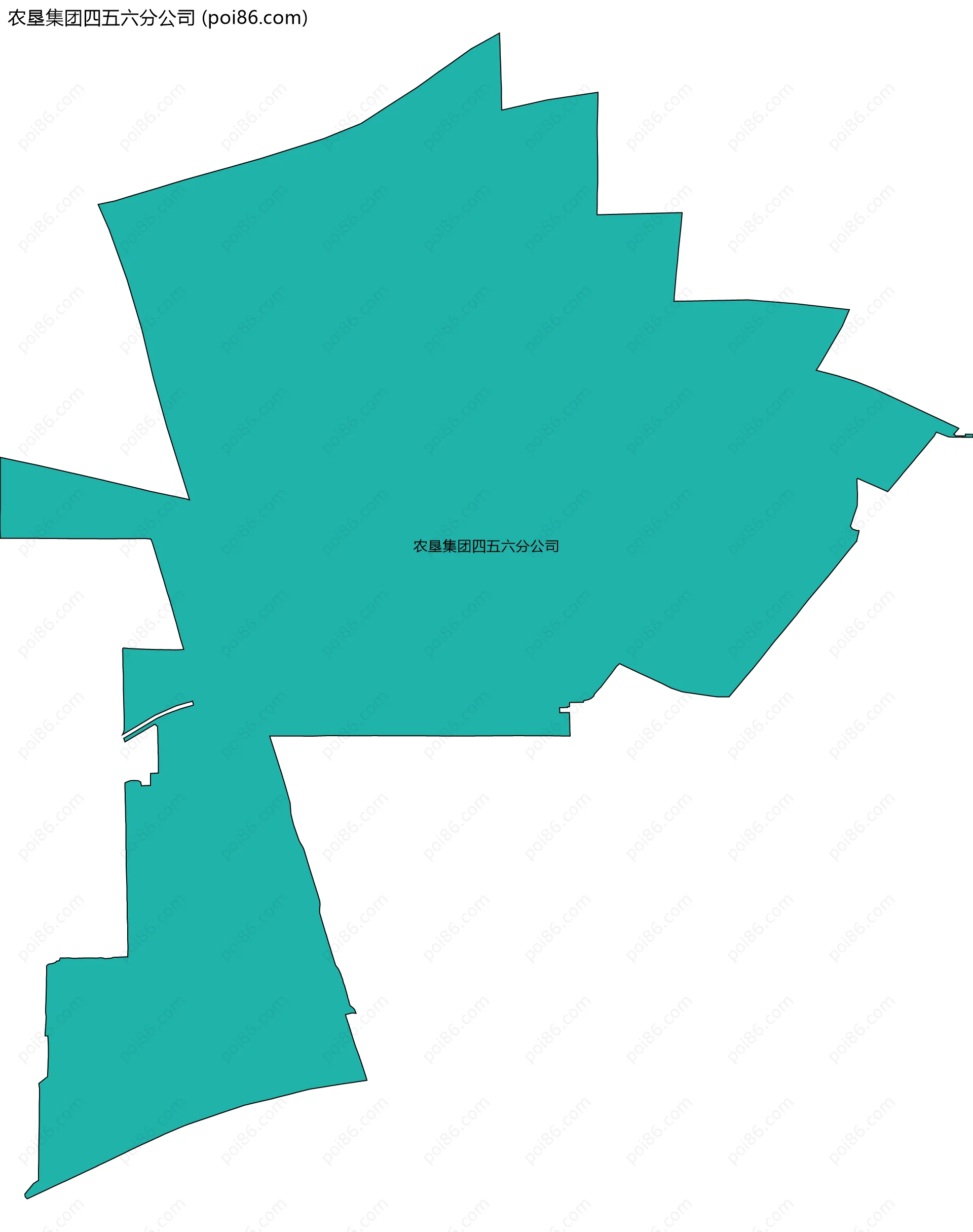 农垦集团四五六分公司边界地图