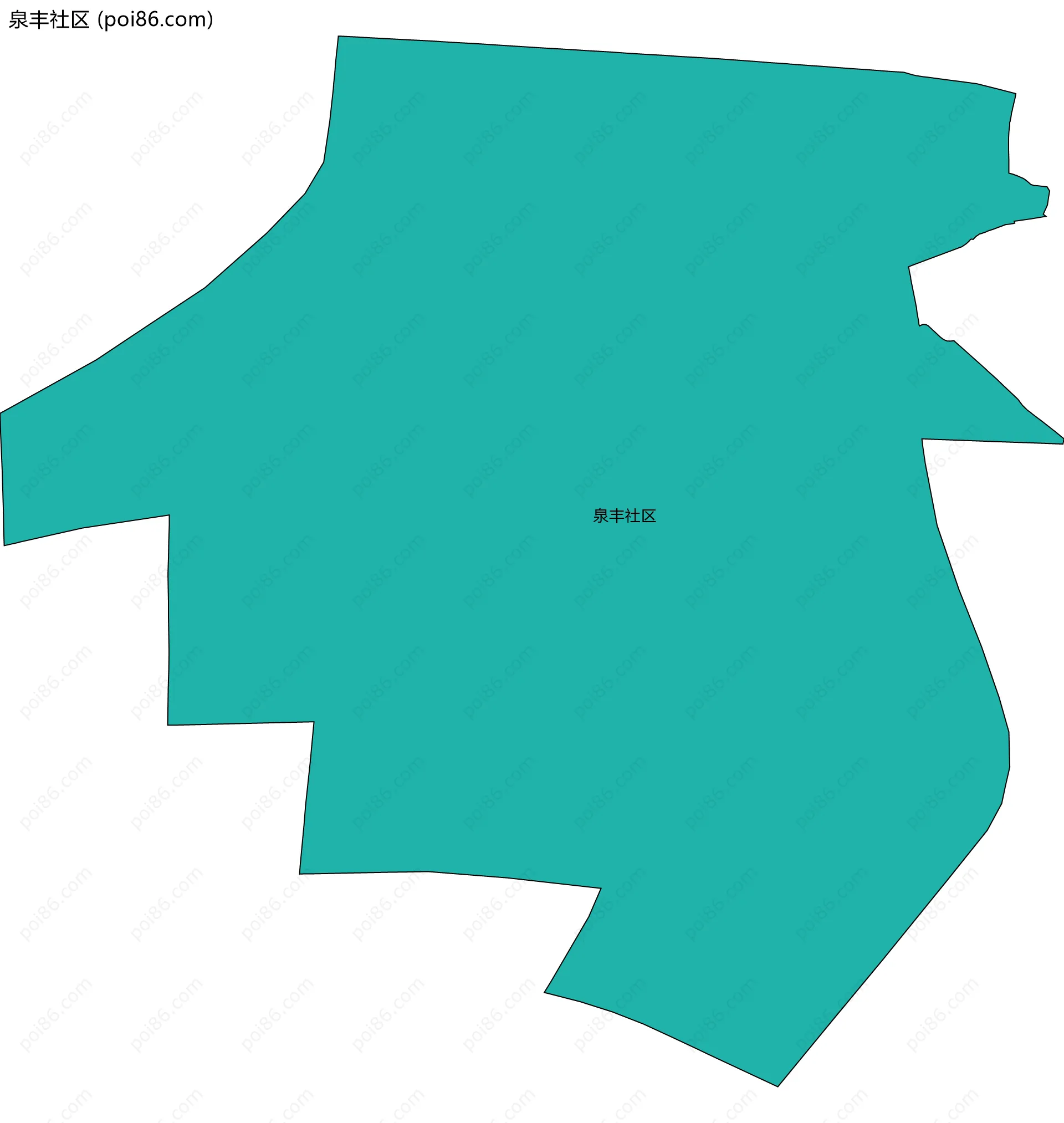 泉丰社区边界地图