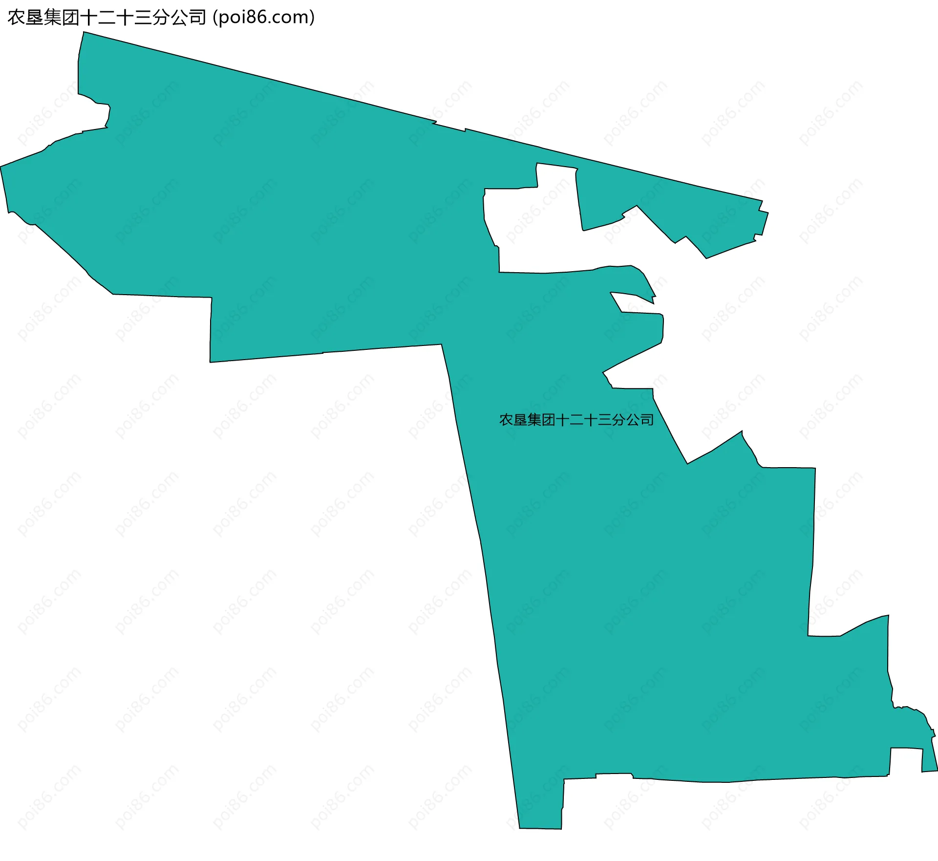 农垦集团十二十三分公司边界地图