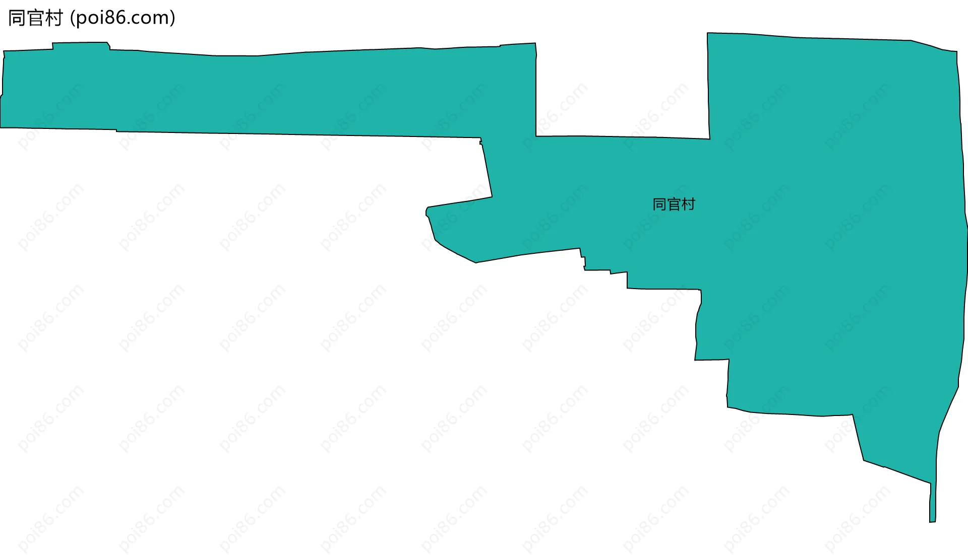 同官村边界地图