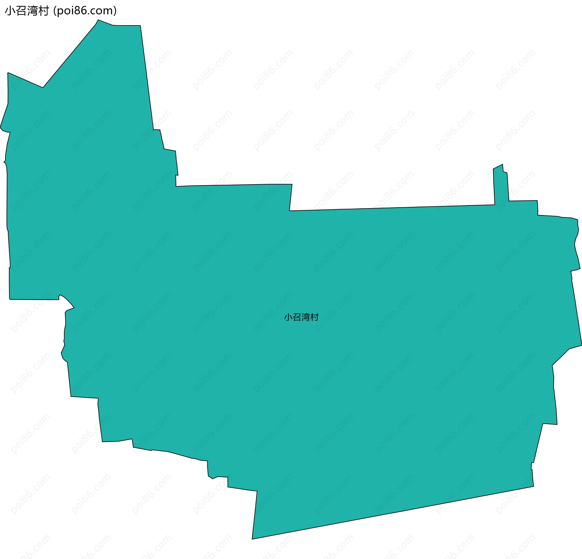 小召湾村边界地图