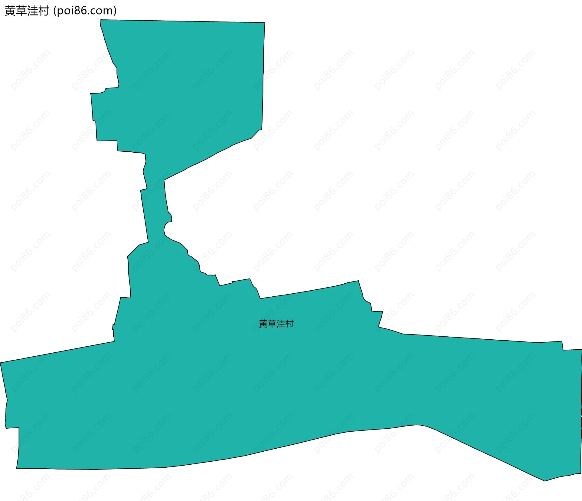 黄草洼村边界地图