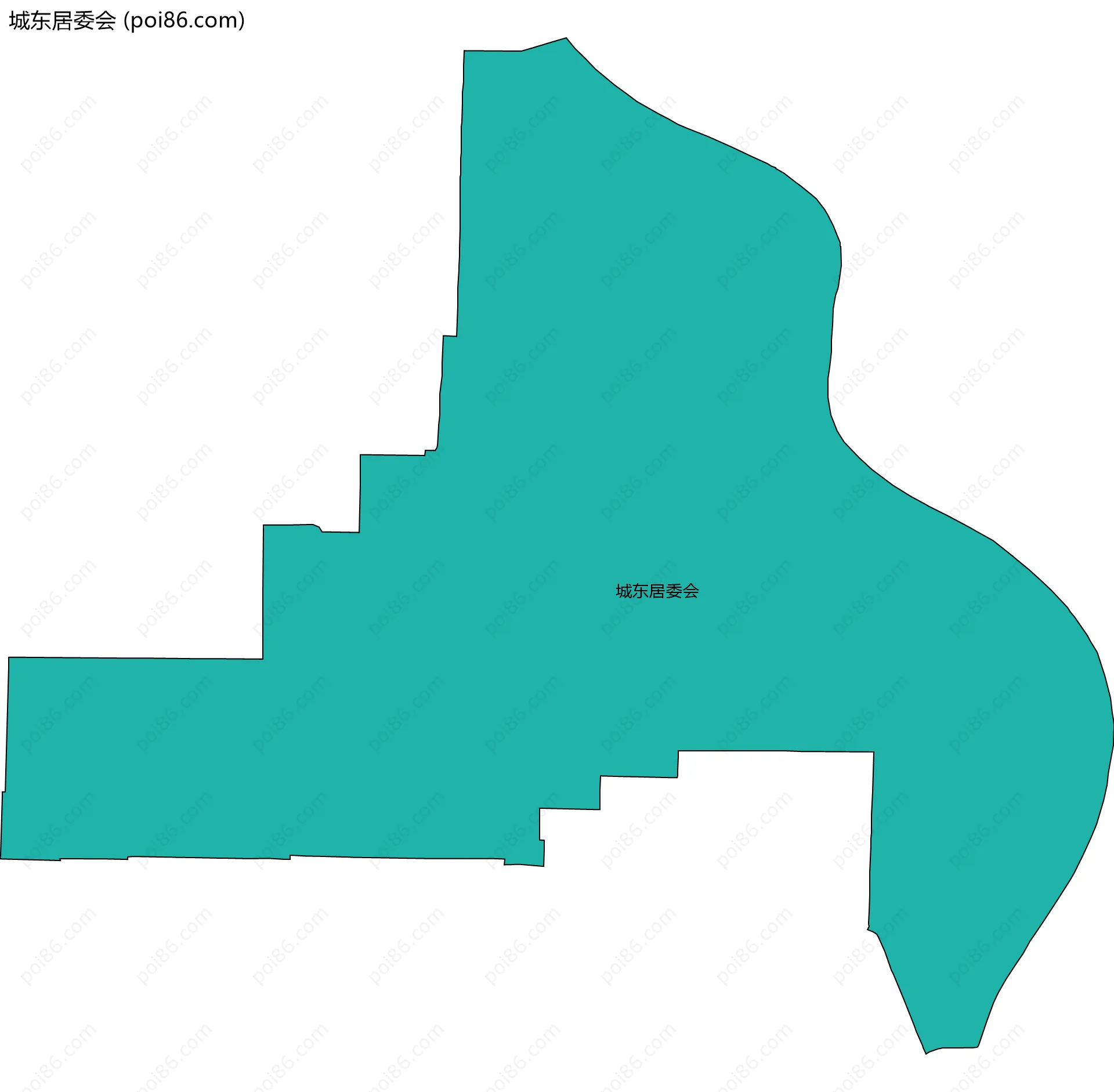 城东居委会边界地图
