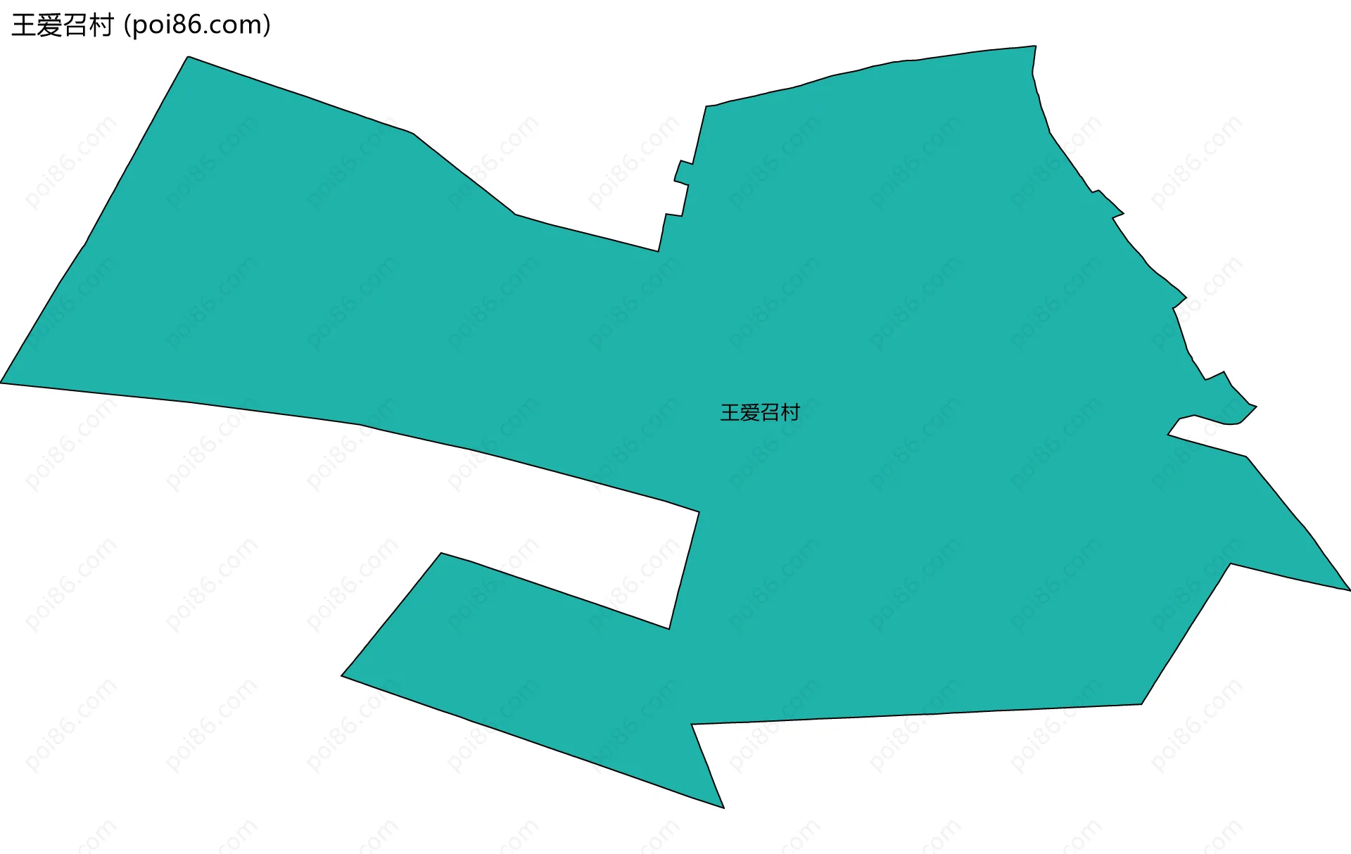 王爱召村边界地图