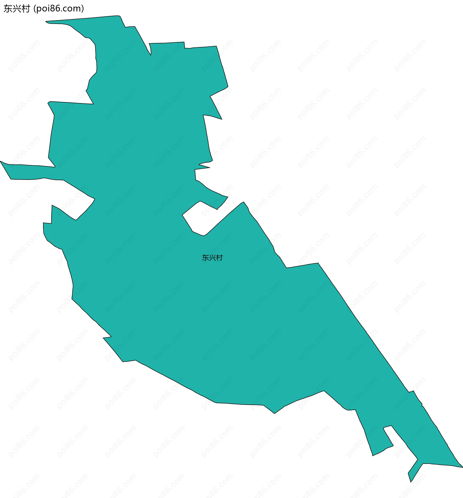 东兴村边界地图