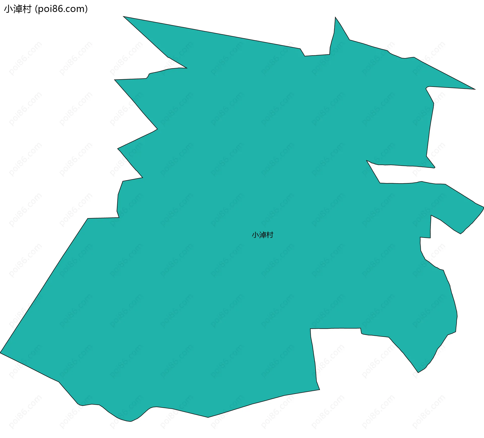 小淖村边界地图