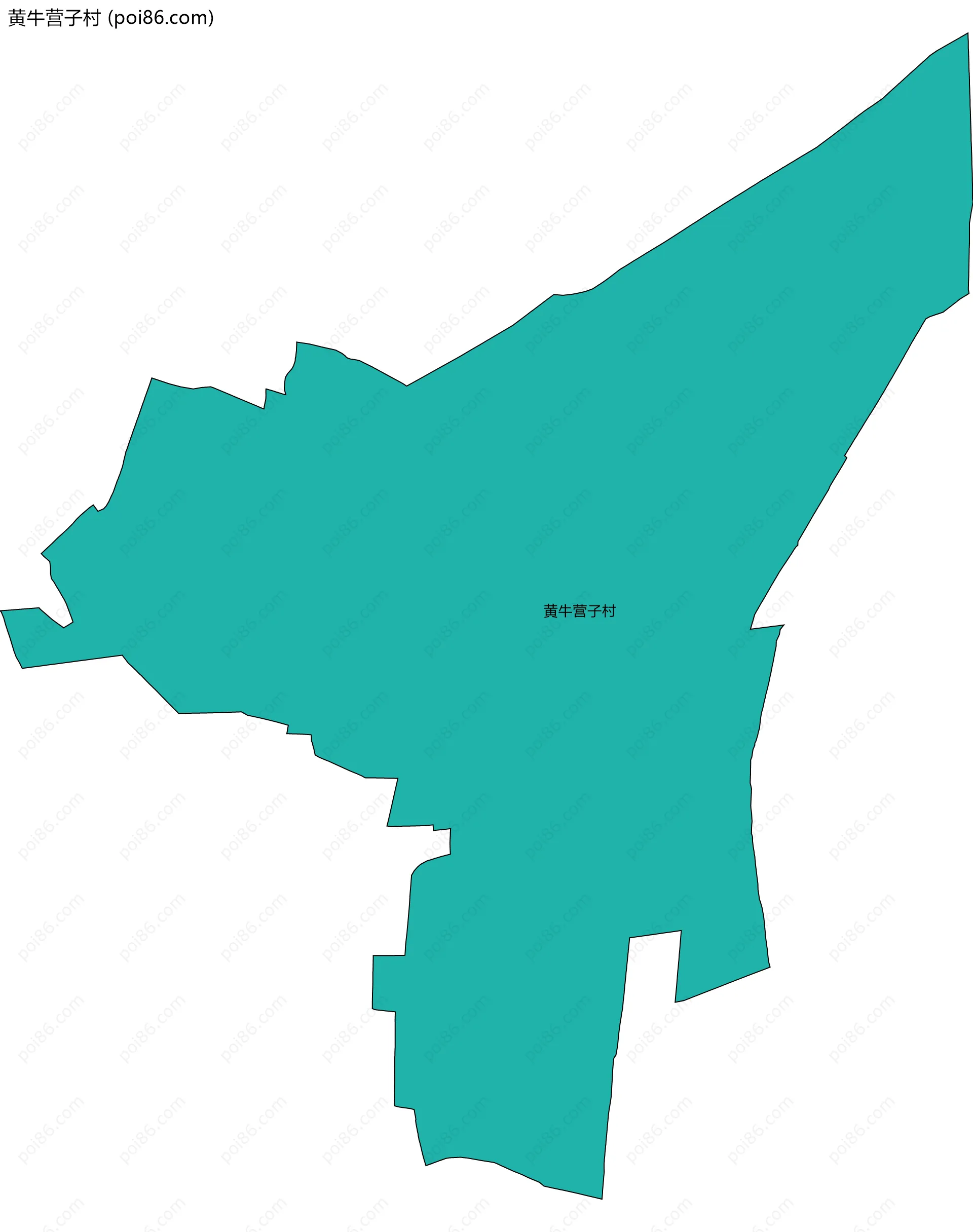 黄牛营子村边界地图