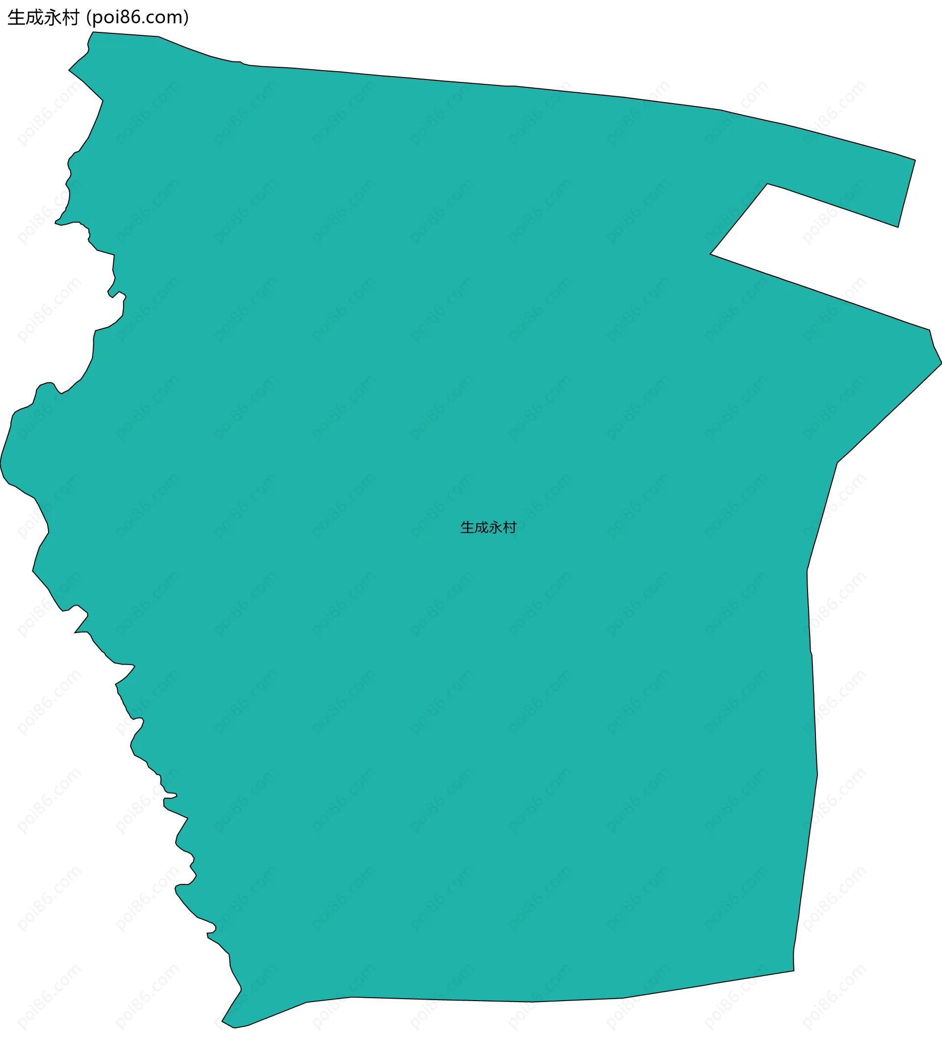 生成永村边界地图