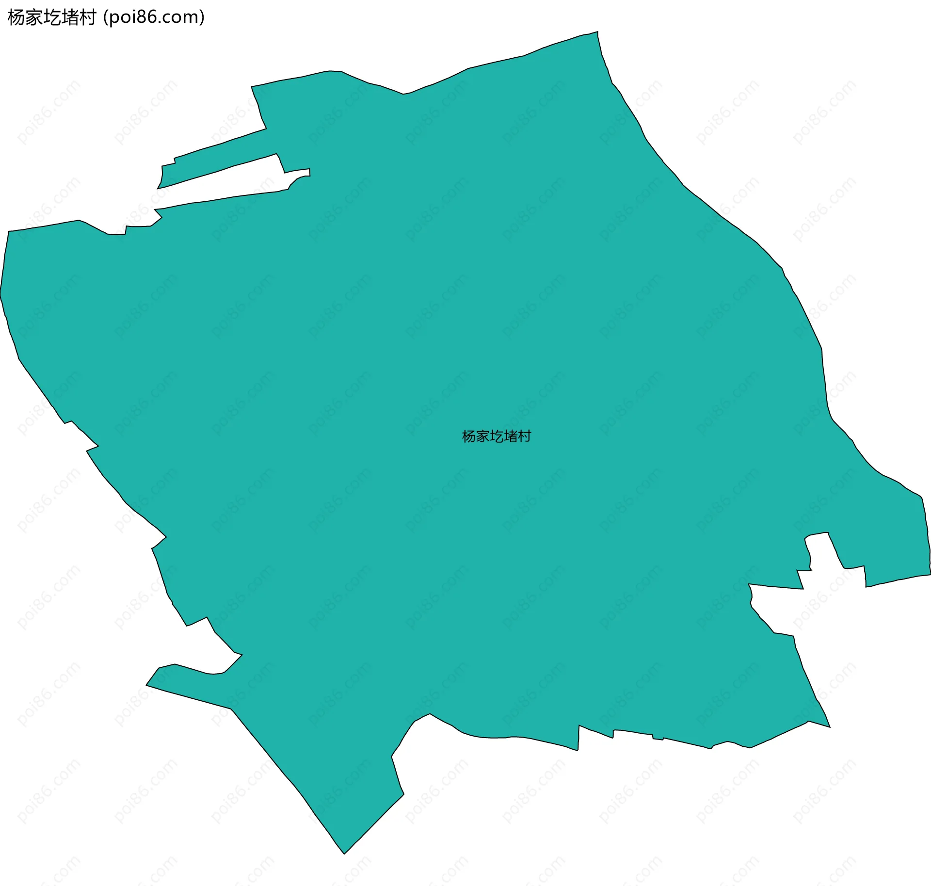 杨家圪堵村边界地图