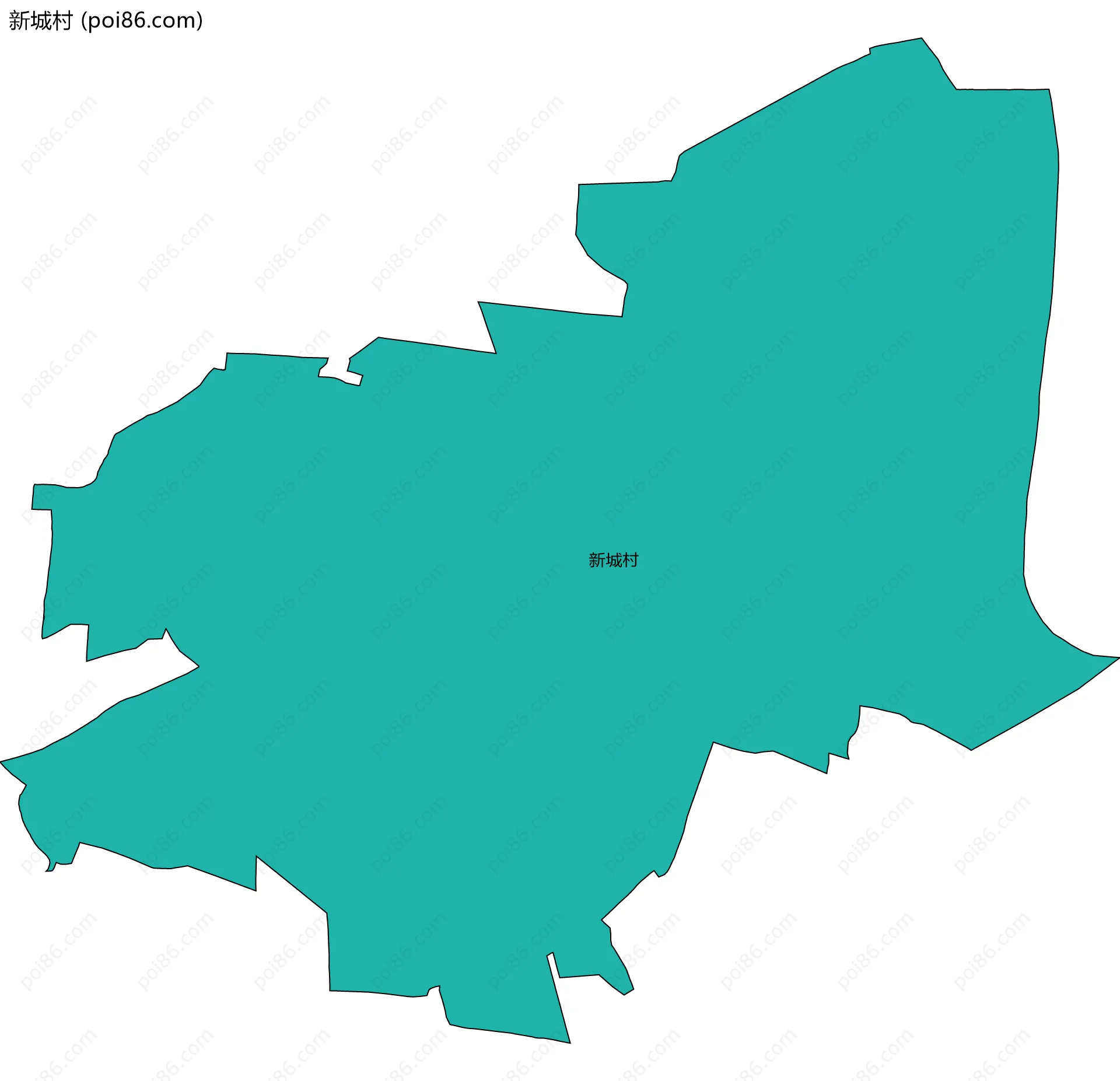 新城村边界地图