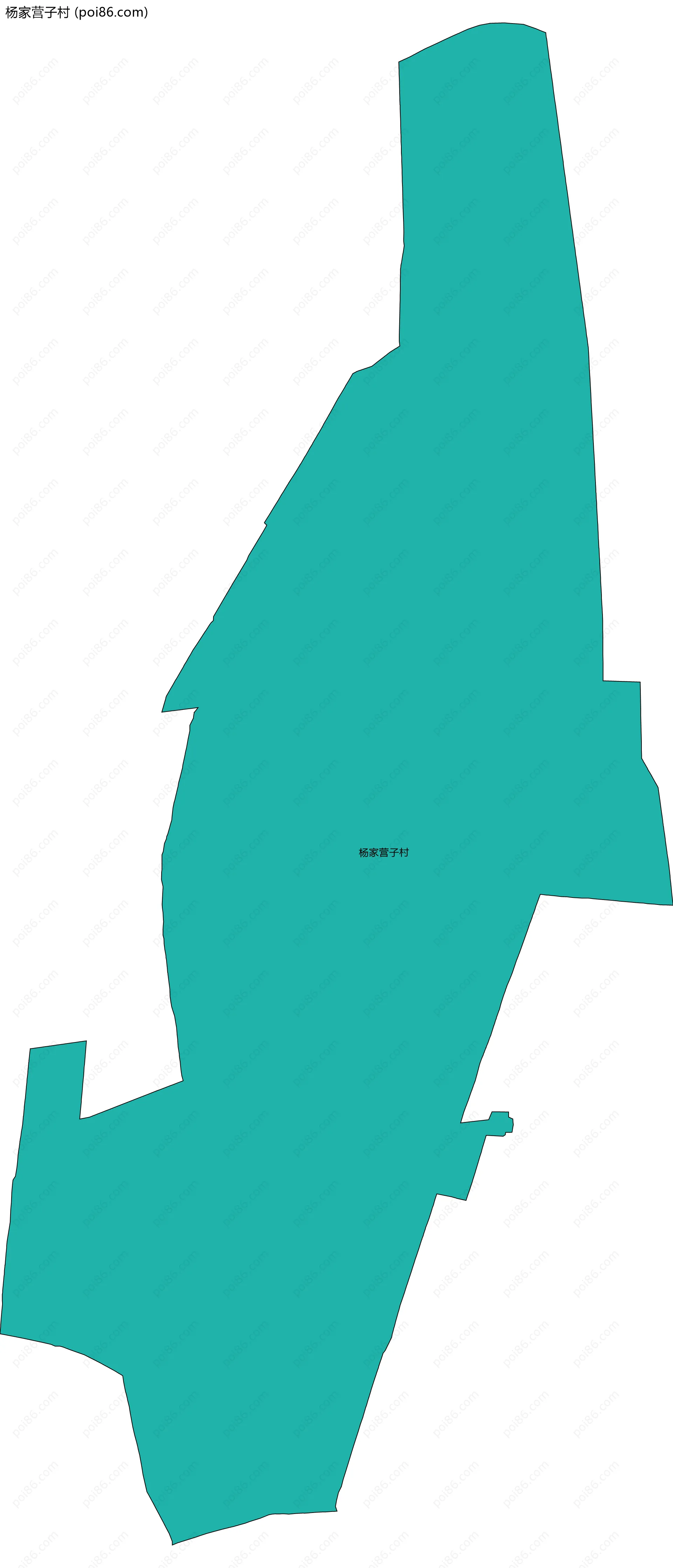 杨家营子村边界地图